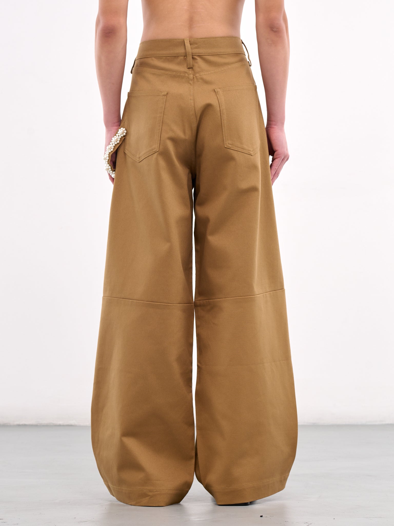 Wide Leg Trousers (4131B-1074-KHAKI-PEARL)