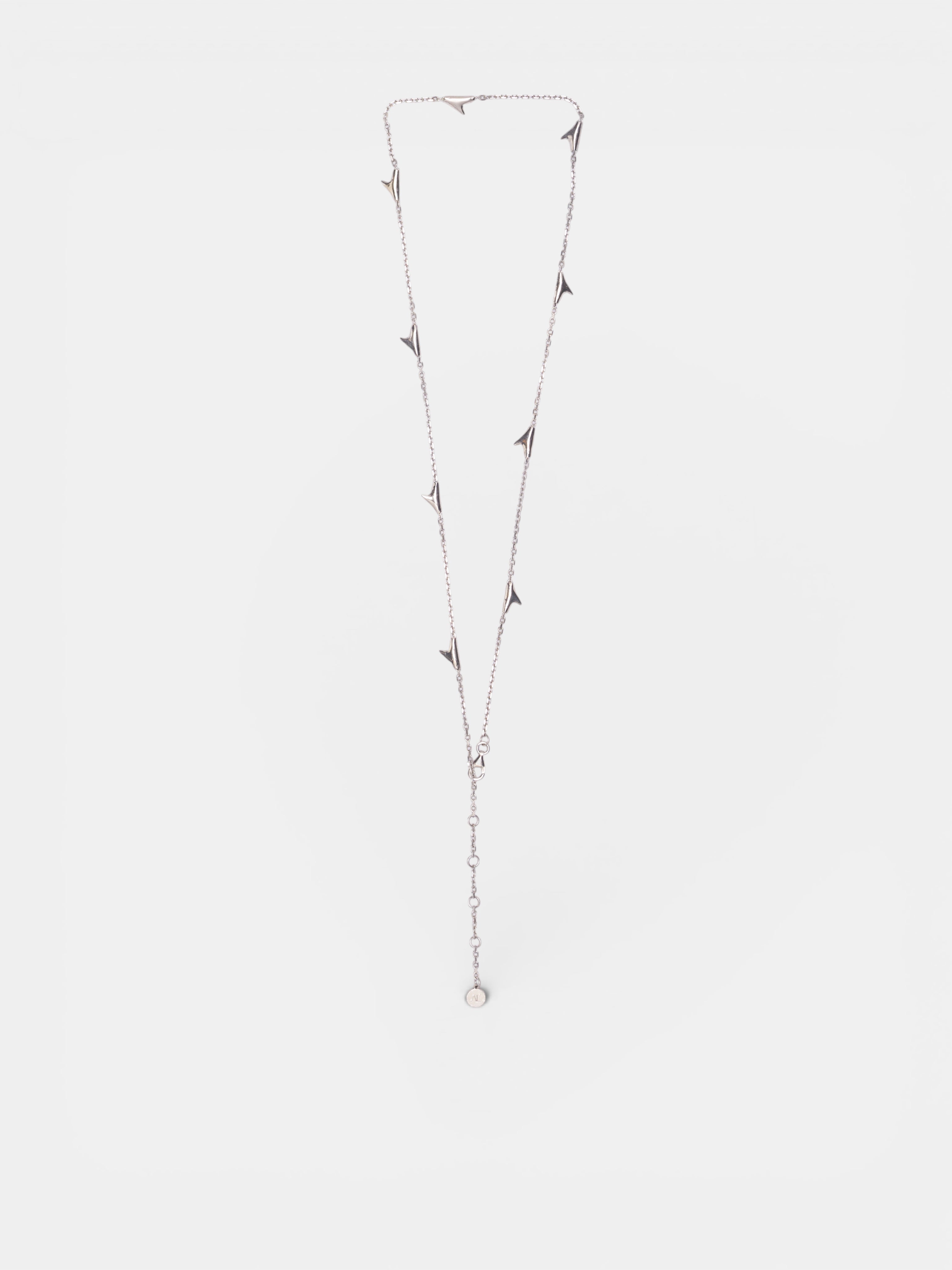 Rhodium-Plated Chain Of Thorns Necklace (CHAINOFTHORNS-RHODIUM-SILVER)