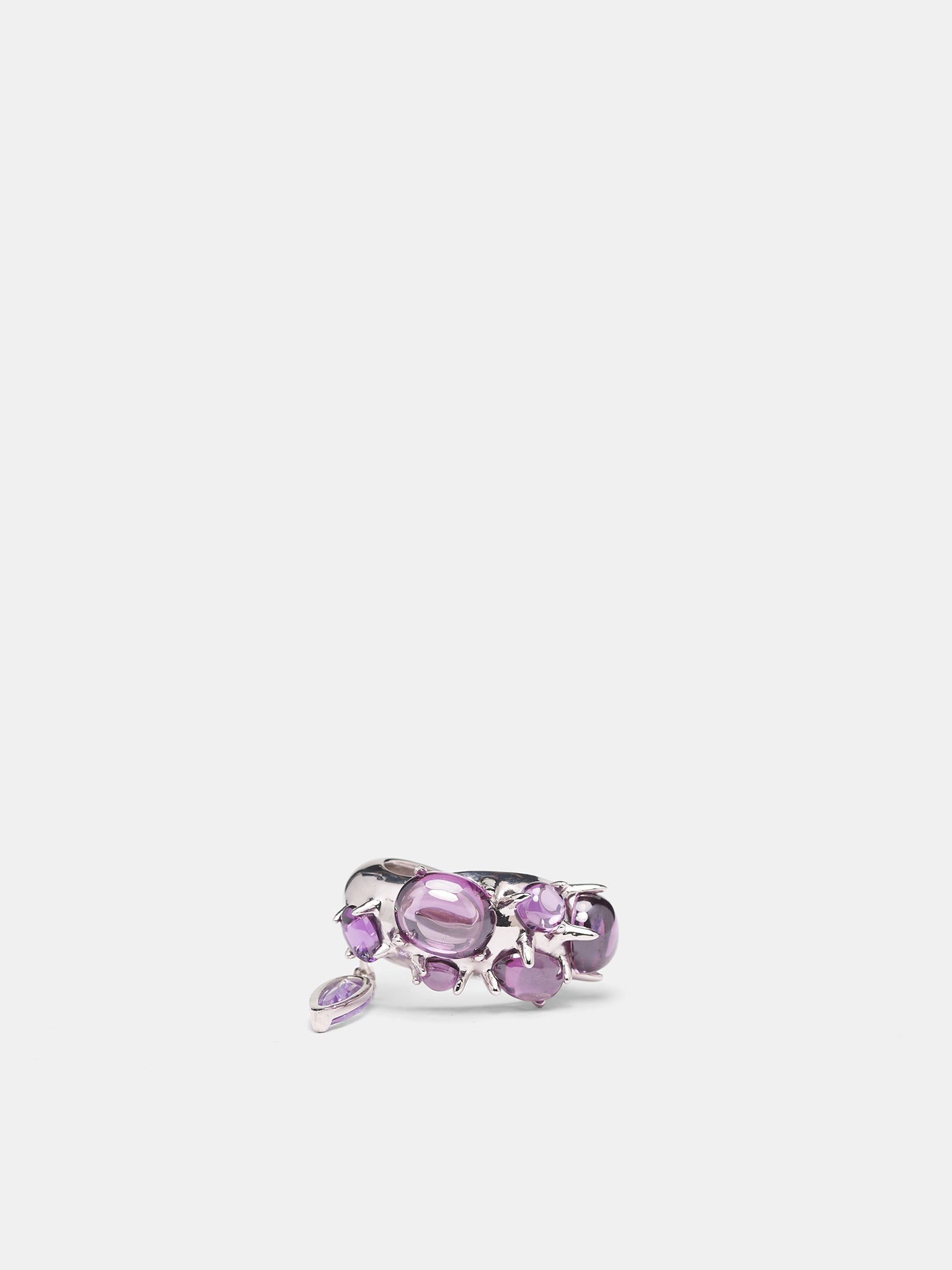 Silver Gothika Blown Charm Ear Cuffs (GORHIKA-BLOWN-CHARM-RHODIUM)