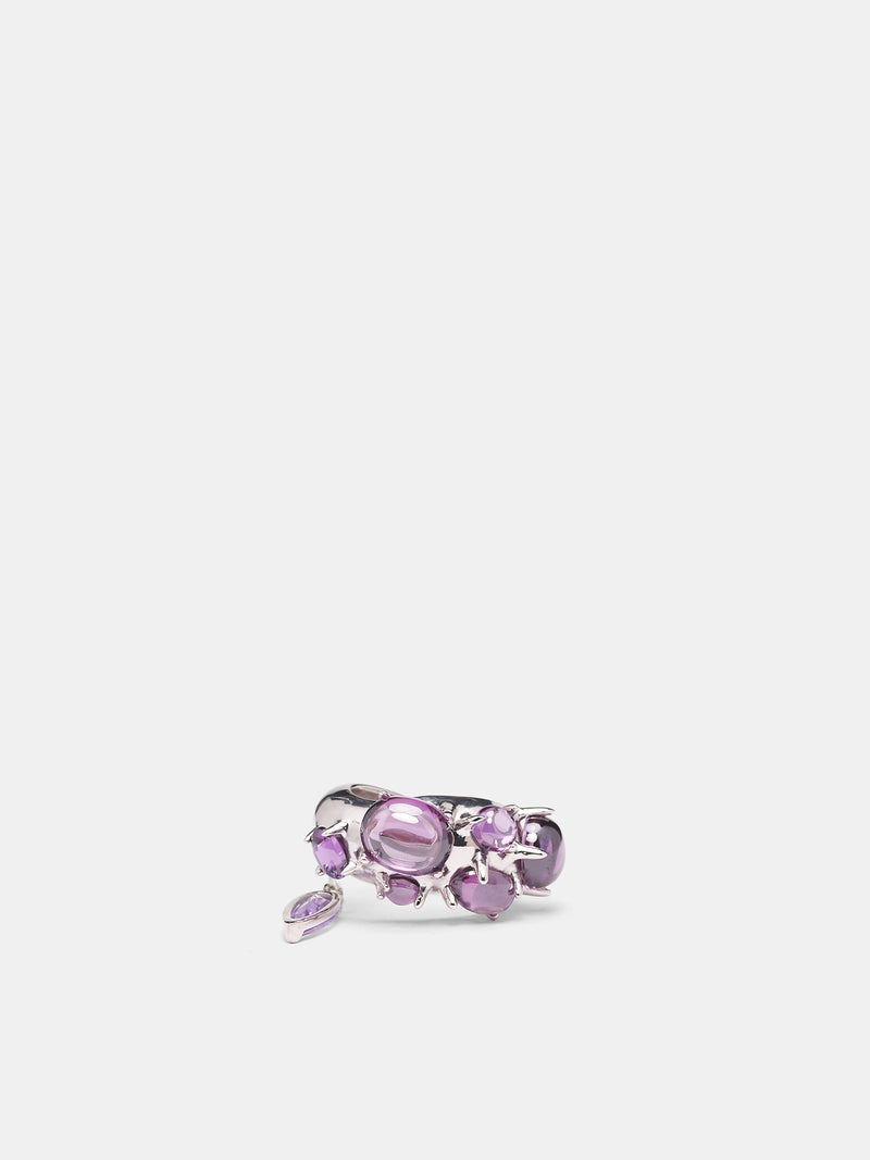 Silver Gothika Blown Charm Ear Cuffs (GORHIKA-BLOWN-CHARM-RHODIUM)