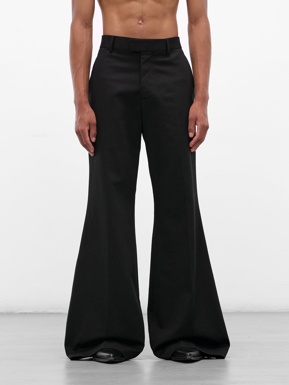 Black Leek Relaxed Bootcut Trousers (B0013588-FA696-BLACK)