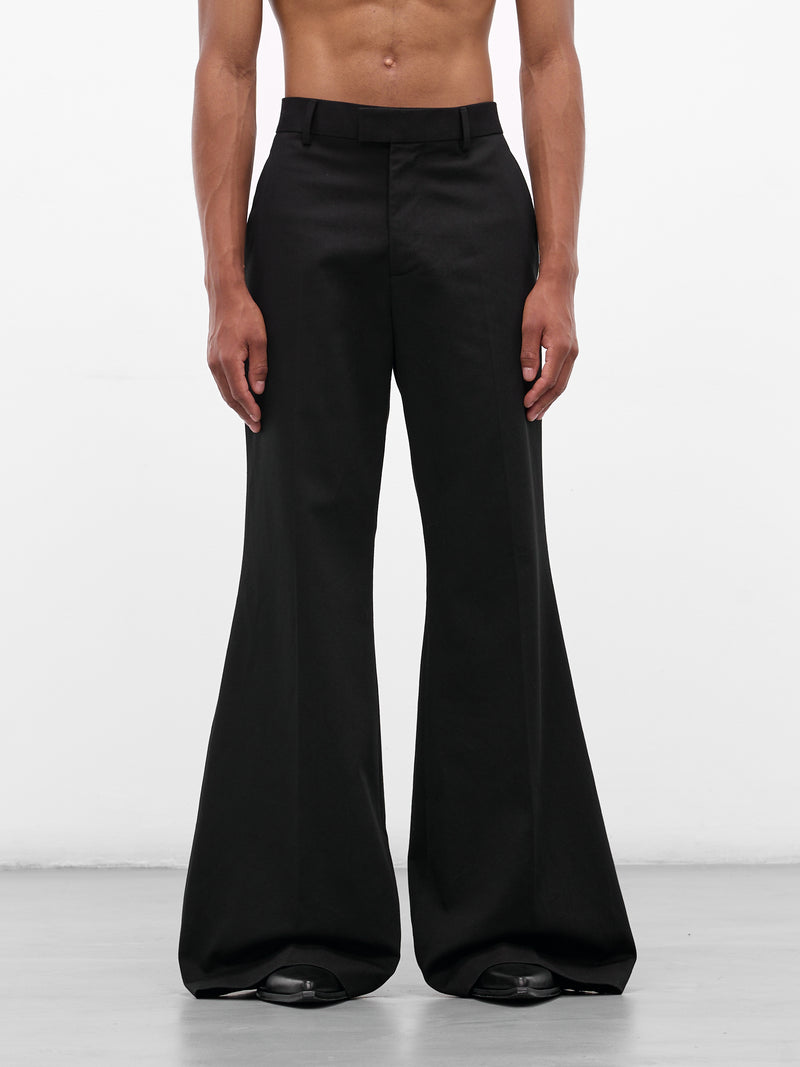Black Leek Relaxed Bootcut Trousers (B0013588-FA696-BLACK)