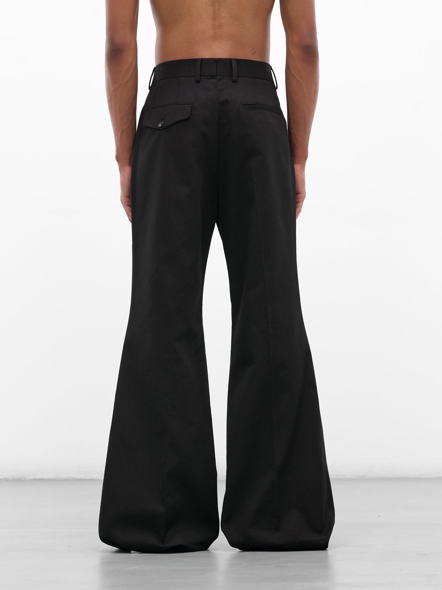Black Leek Relaxed Bootcut Trousers (B0013588-FA696-BLACK)