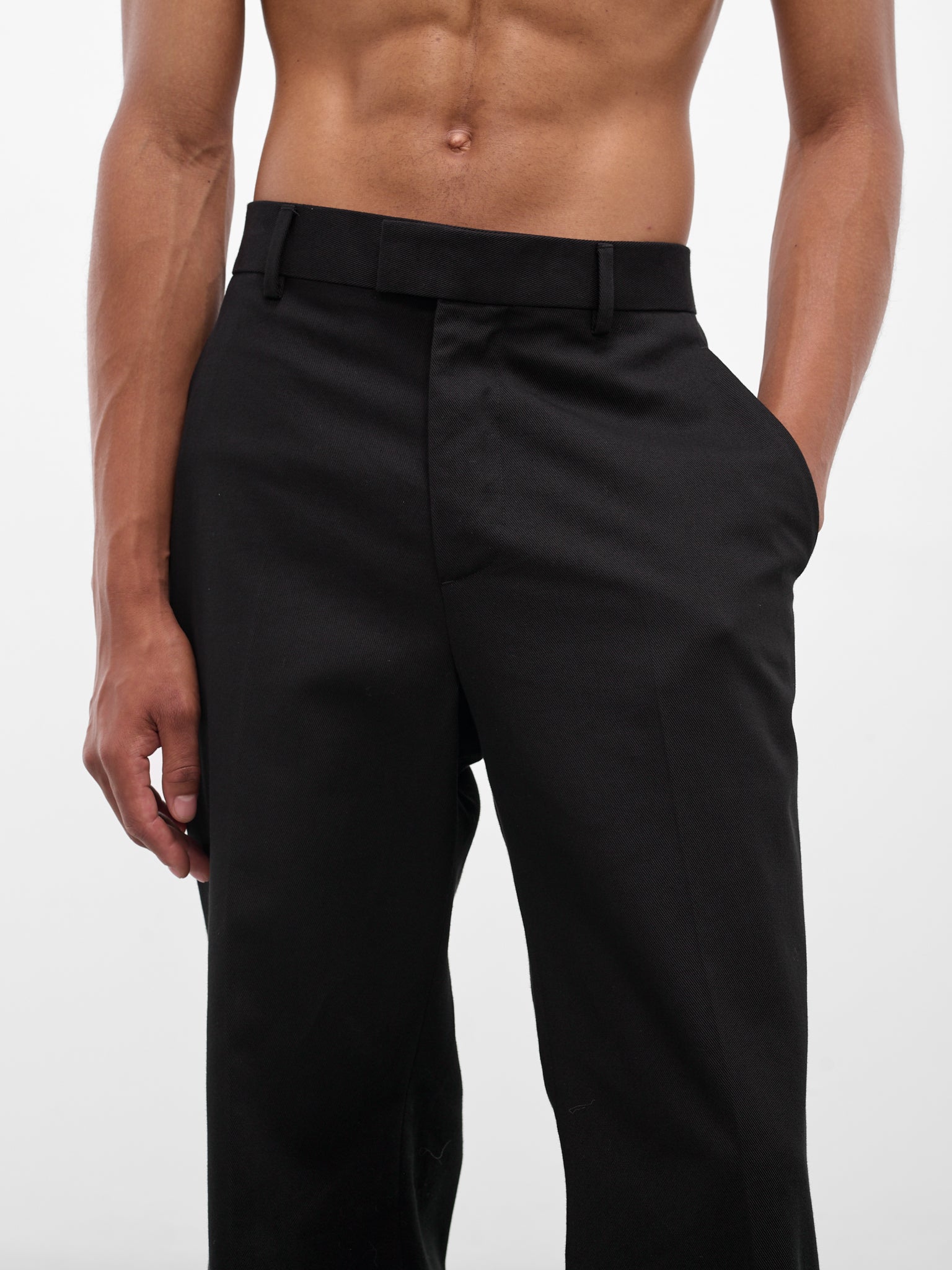 Black Leek Relaxed Bootcut Trousers (B0013588-FA696-BLACK)