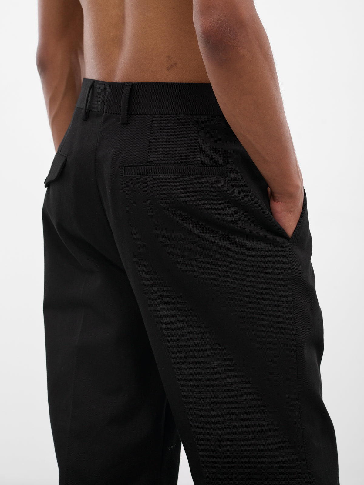 Black Leek Relaxed Bootcut Trousers (B0013588-FA696-BLACK)