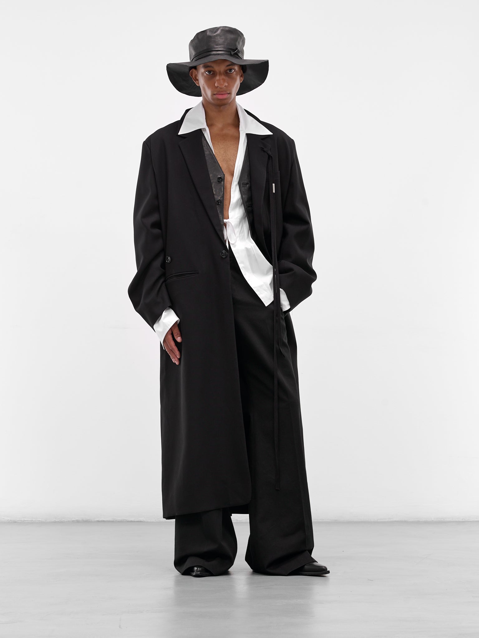 Black Leek Relaxed Bootcut Trousers (B0013588-FA696-BLACK)