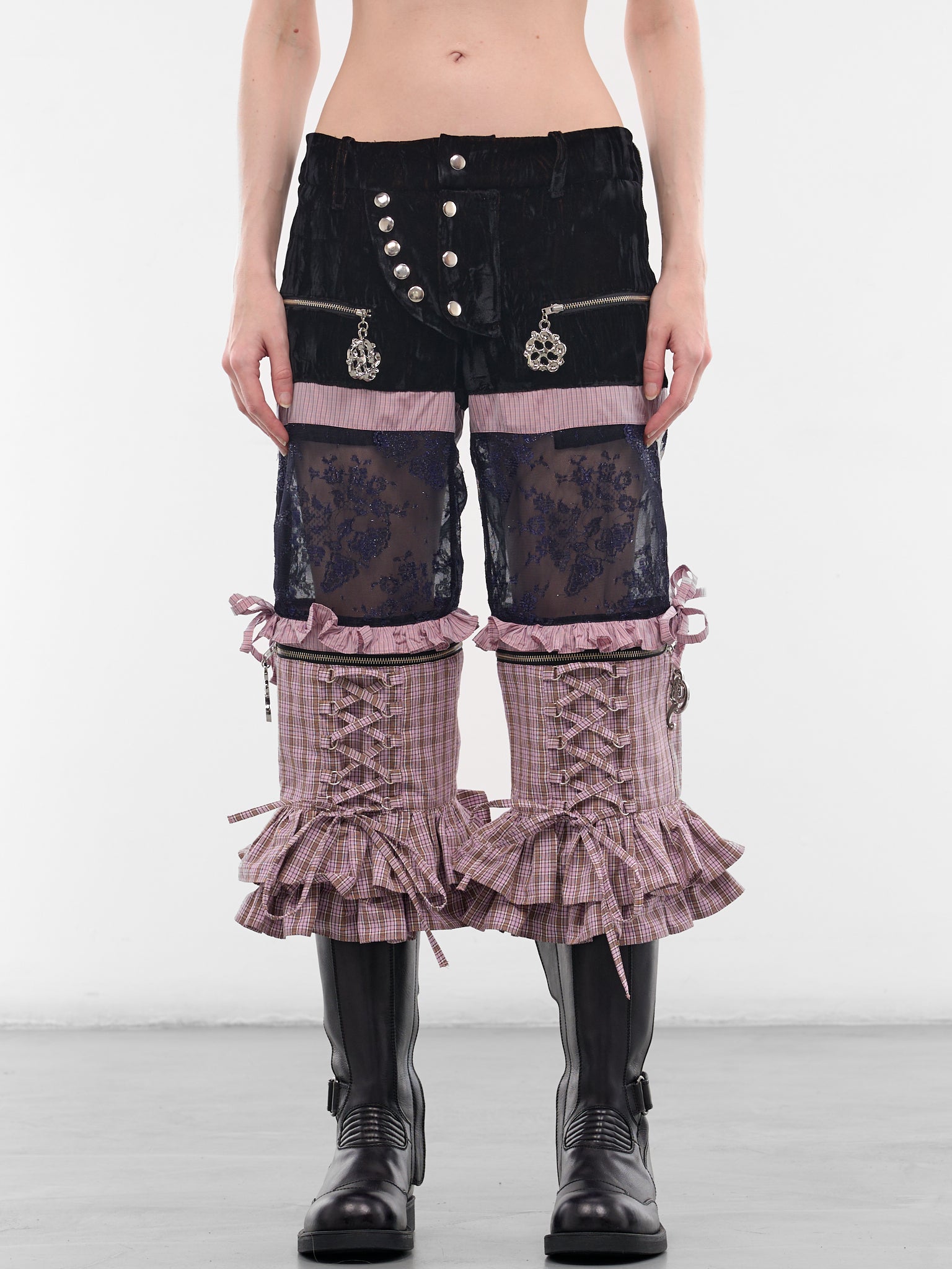 Kickfull Patchwork Hybrid Capri Pants (4163-KICKFULL-MULTI)