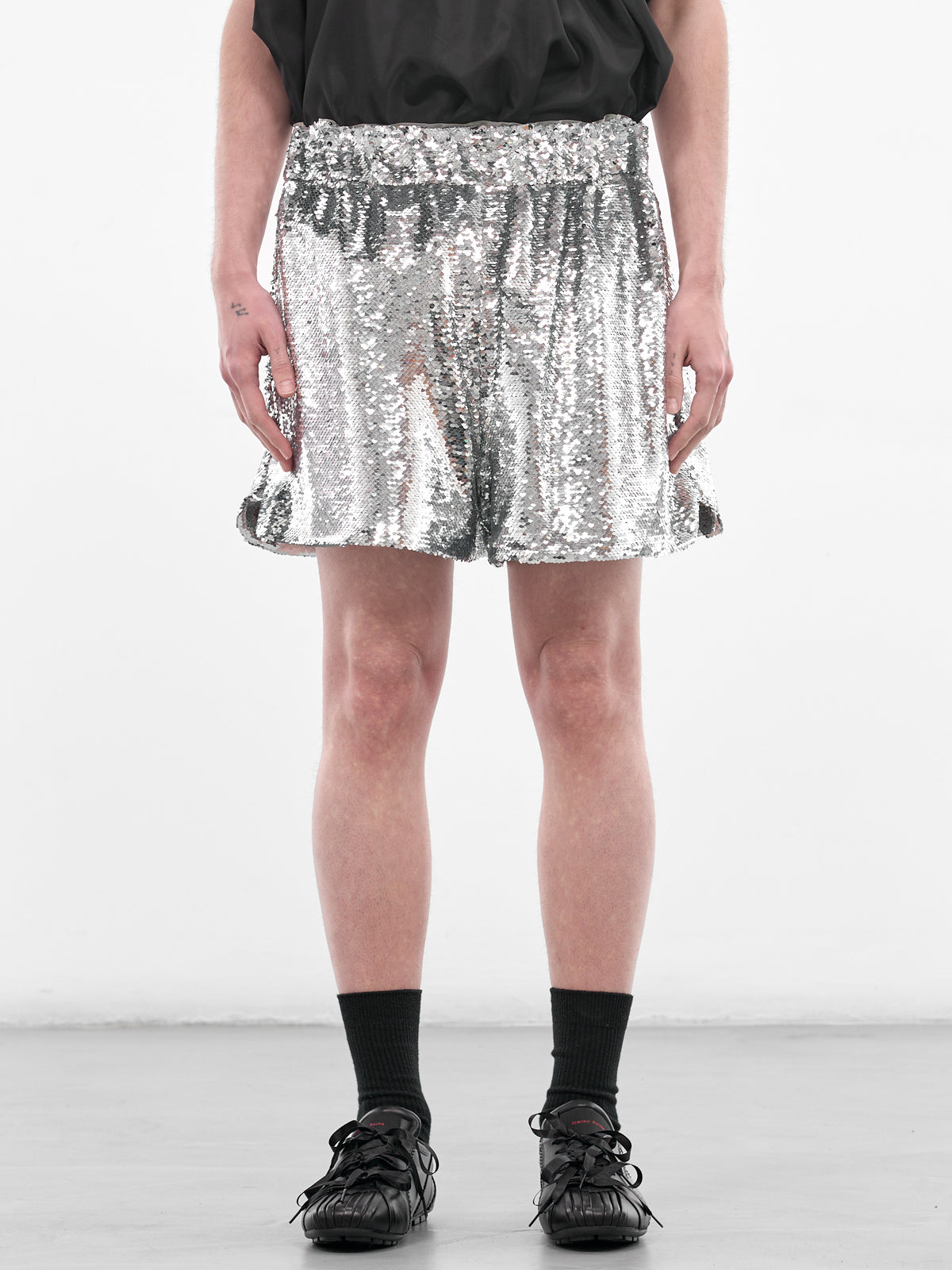 Silver Prince Charming Sequin Shorts (4210-1300-SILVER)