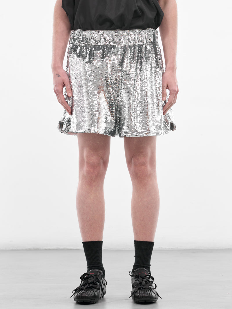 Silver Prince Charming Sequin Shorts (4210-1300-SILVER)