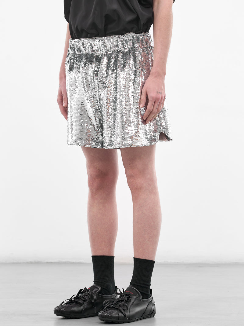 Silver Prince Charming Sequin Shorts (4210-1300-SILVER)