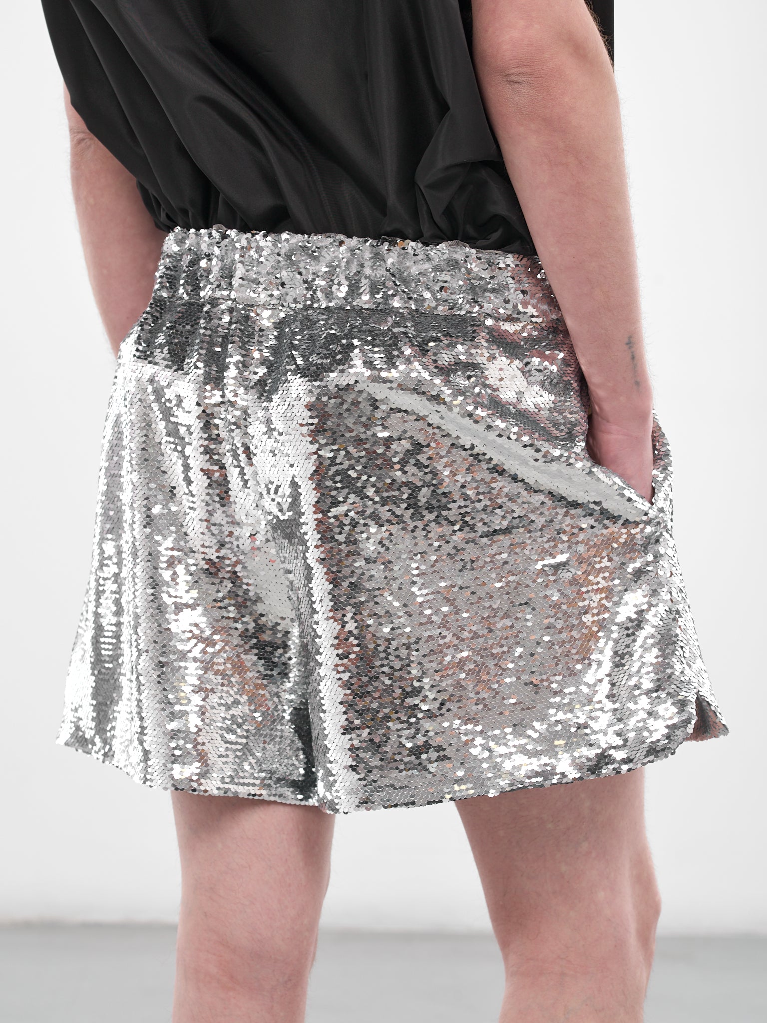 Silver Prince Charming Sequin Shorts (4210-1300-SILVER)