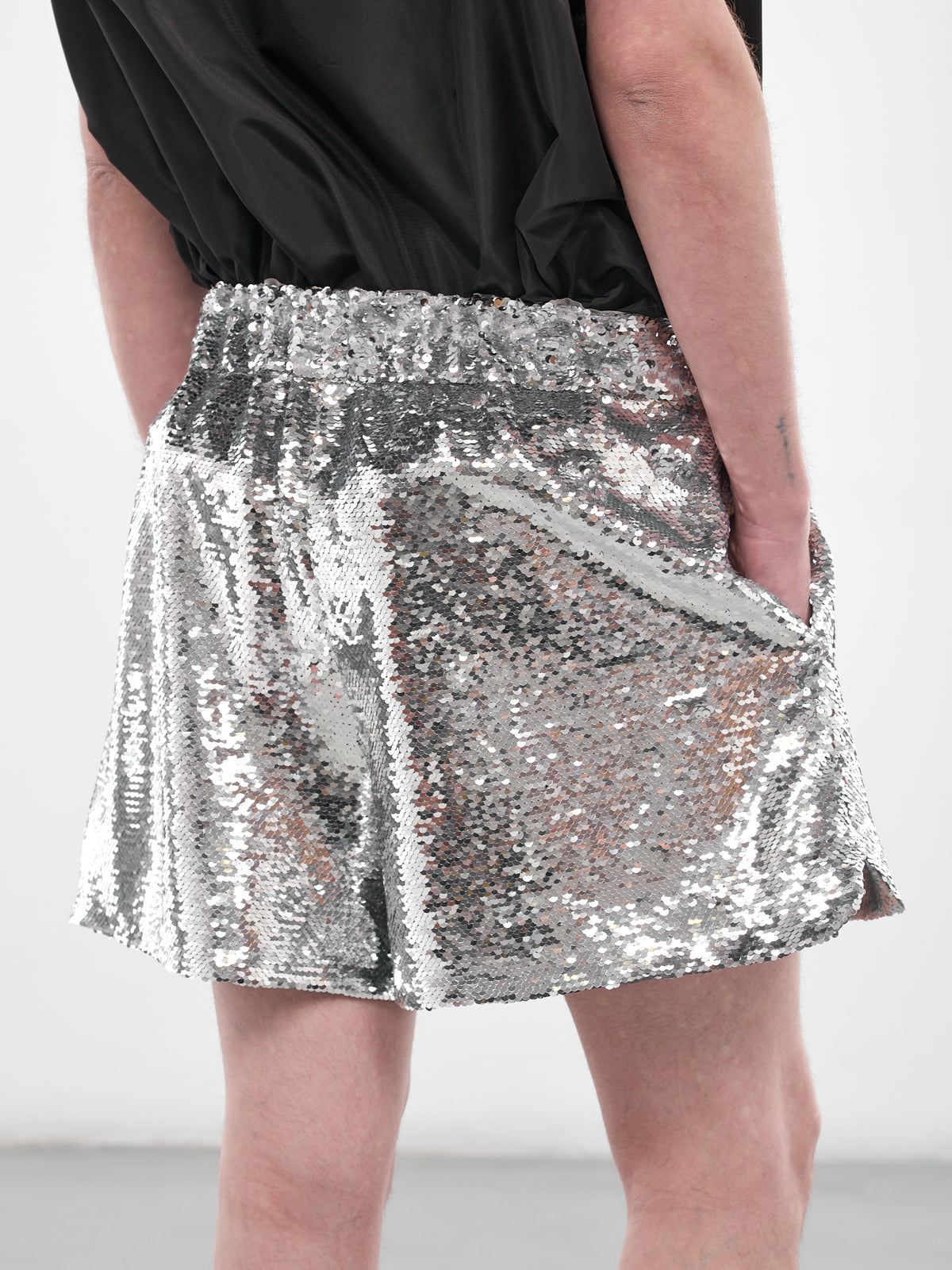 Silver Prince Charming Sequin Shorts (4210-1300-SILVER)
