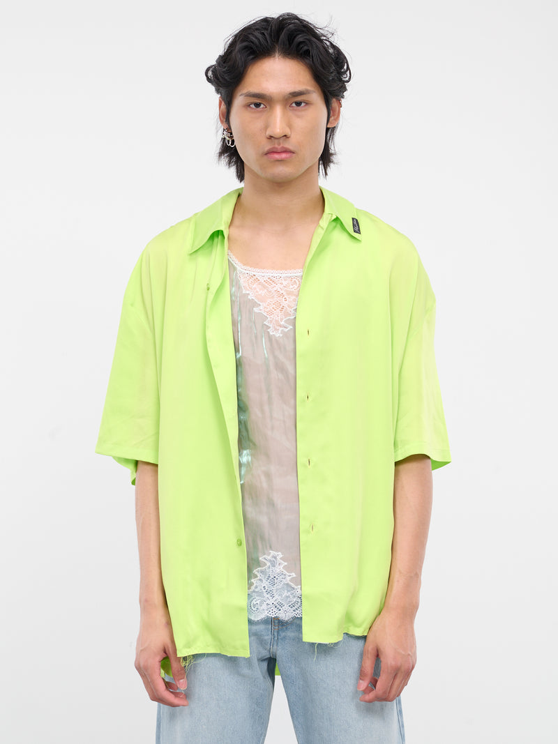 Lime Button-Up Camisole Shirt (426-LIMIRR-LIME-IRRIDESCENT)