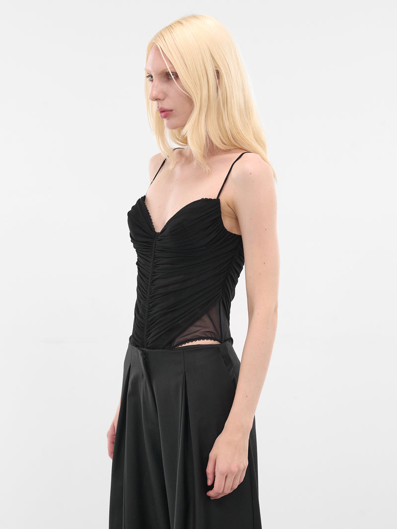 Black Satin Bustier (4C221A-N0990-BLACK)