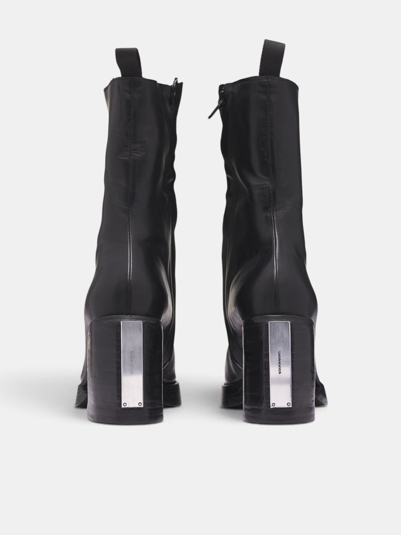 Black Leather Dagger Boots (43-DAGGER-BOOTS-BLACK)