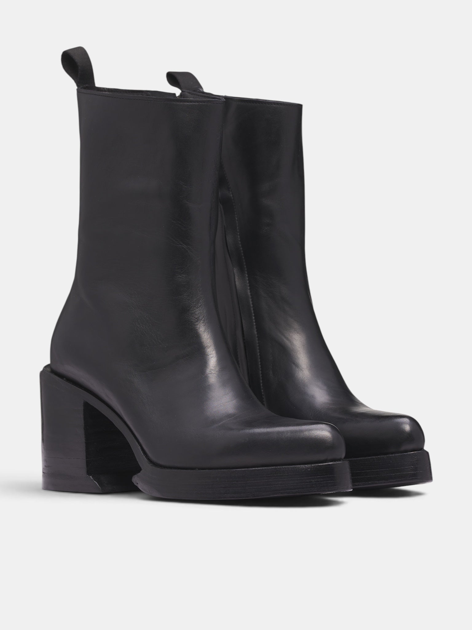 Black Leather Dagger Boots (43-DAGGER-BOOTS-BLACK)