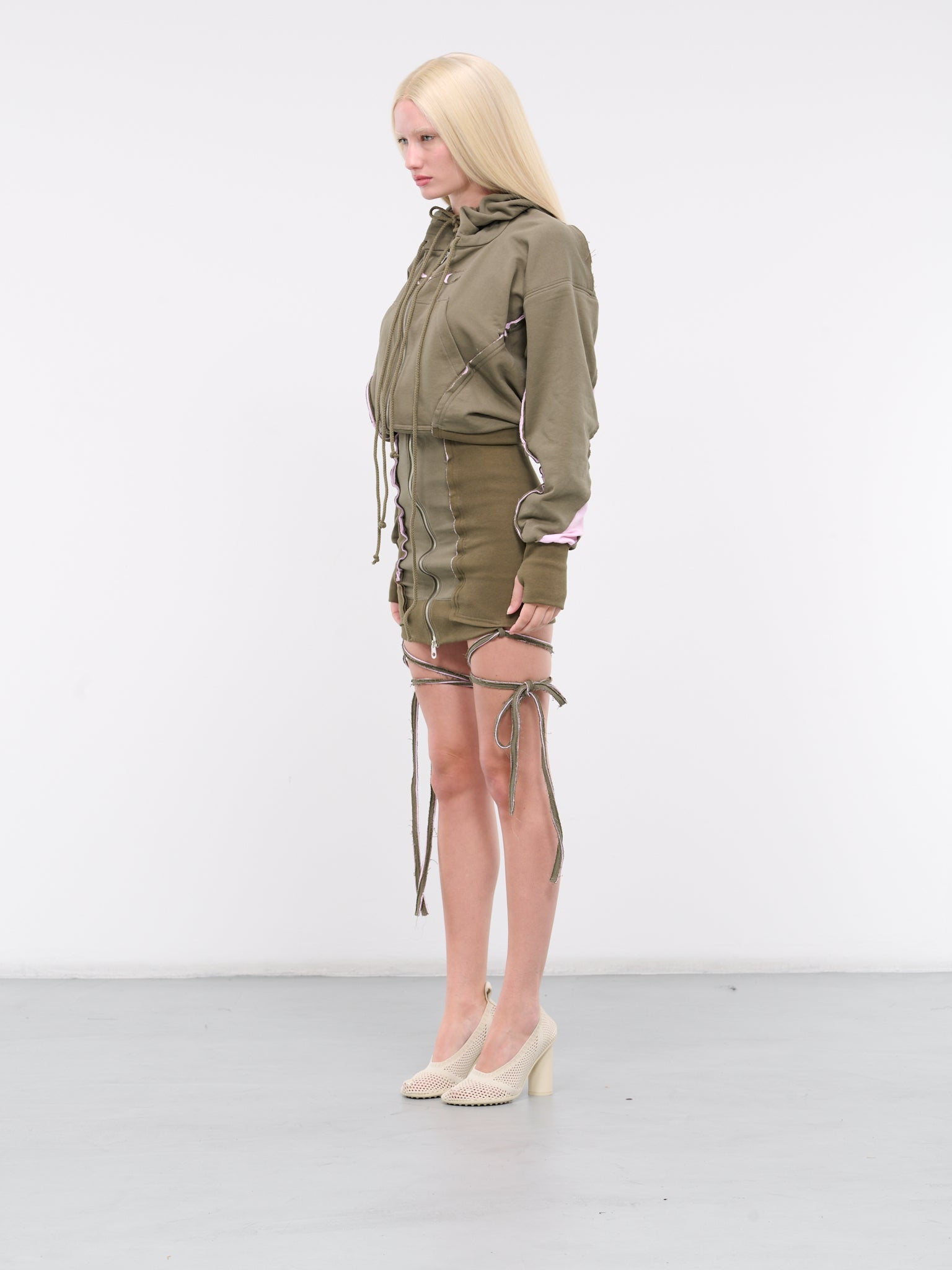 Profile Hoodie Dress (432-510-OLIVE)