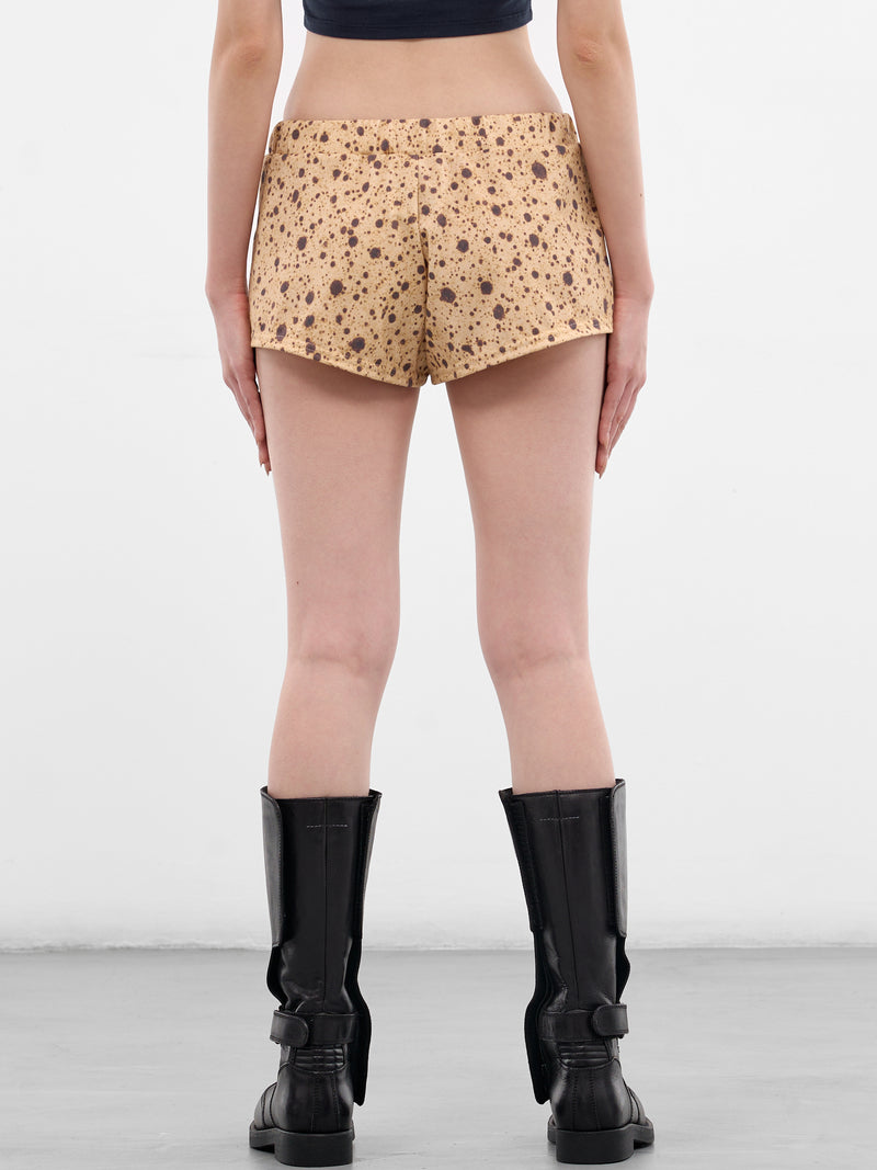 DOUBLET Quail Egg Print Mini Shorts | H.Lorenzo - back