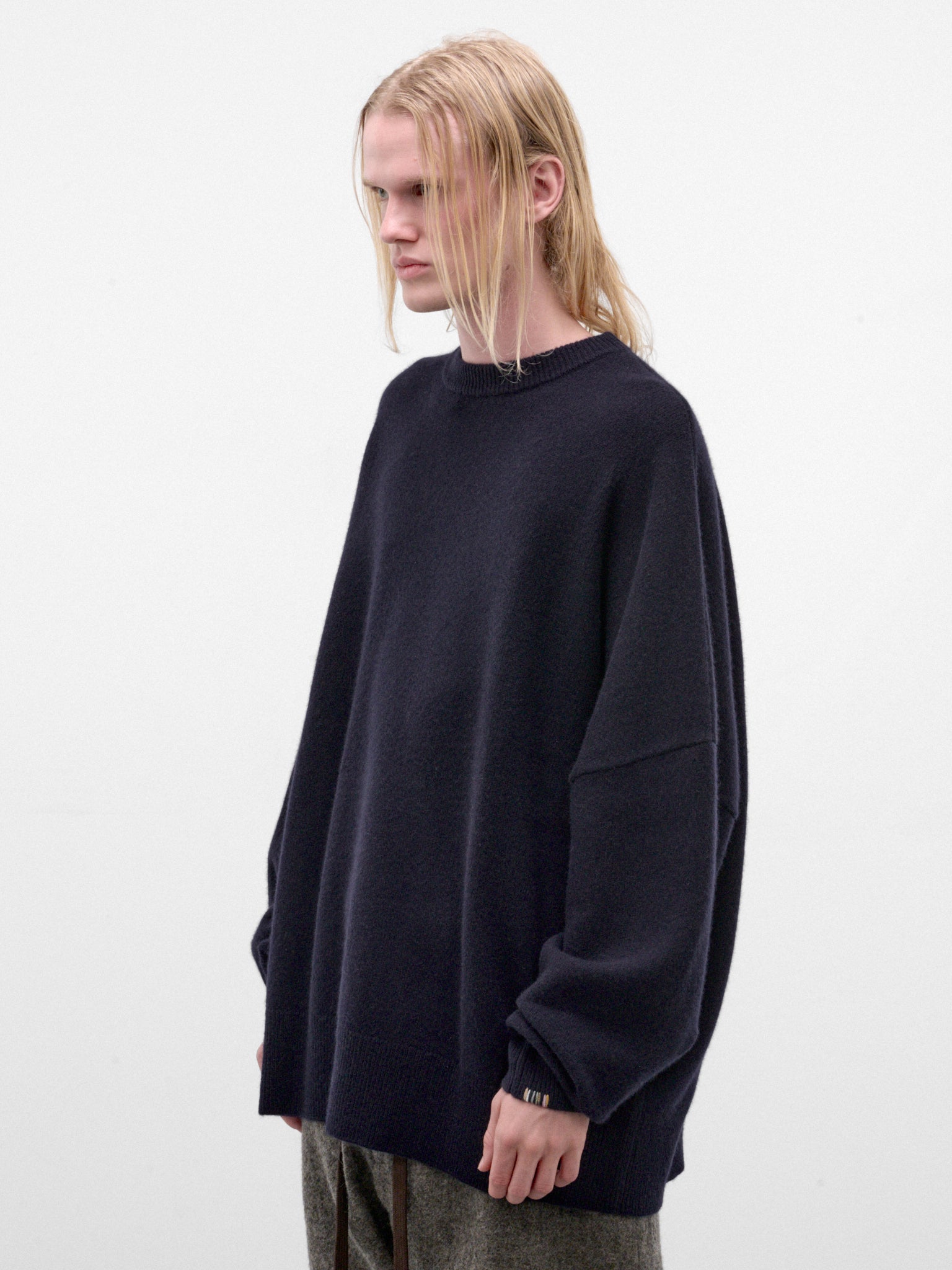 Navy Cashmere Mina Oversized Sweater (458-MINA-NAVY)