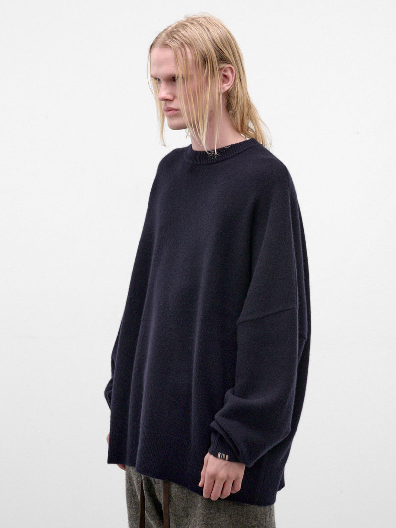 Navy Cashmere Mina Oversized Sweater (458-MINA-NAVY)