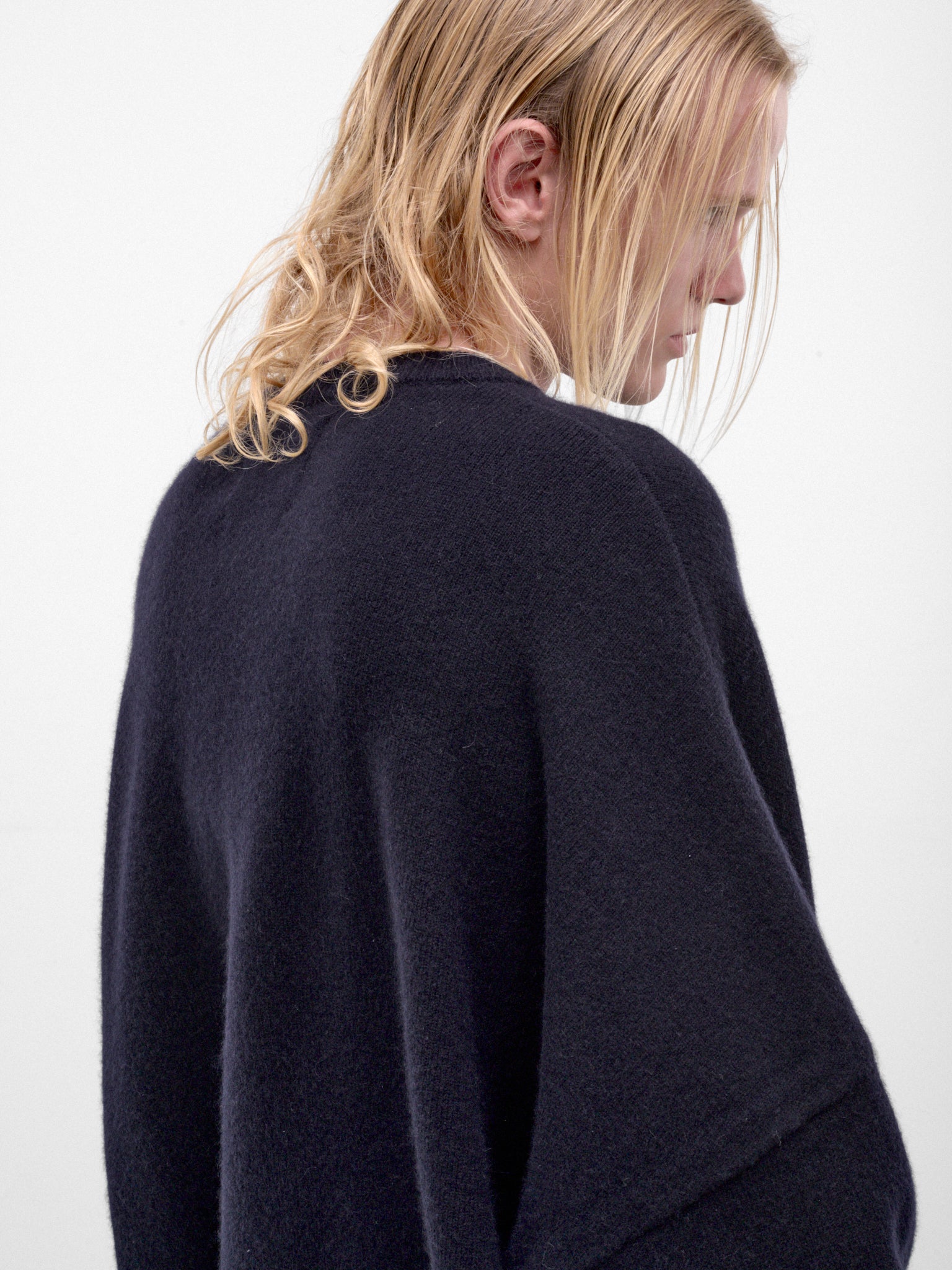 Navy Cashmere Mina Oversized Sweater (458-MINA-NAVY)