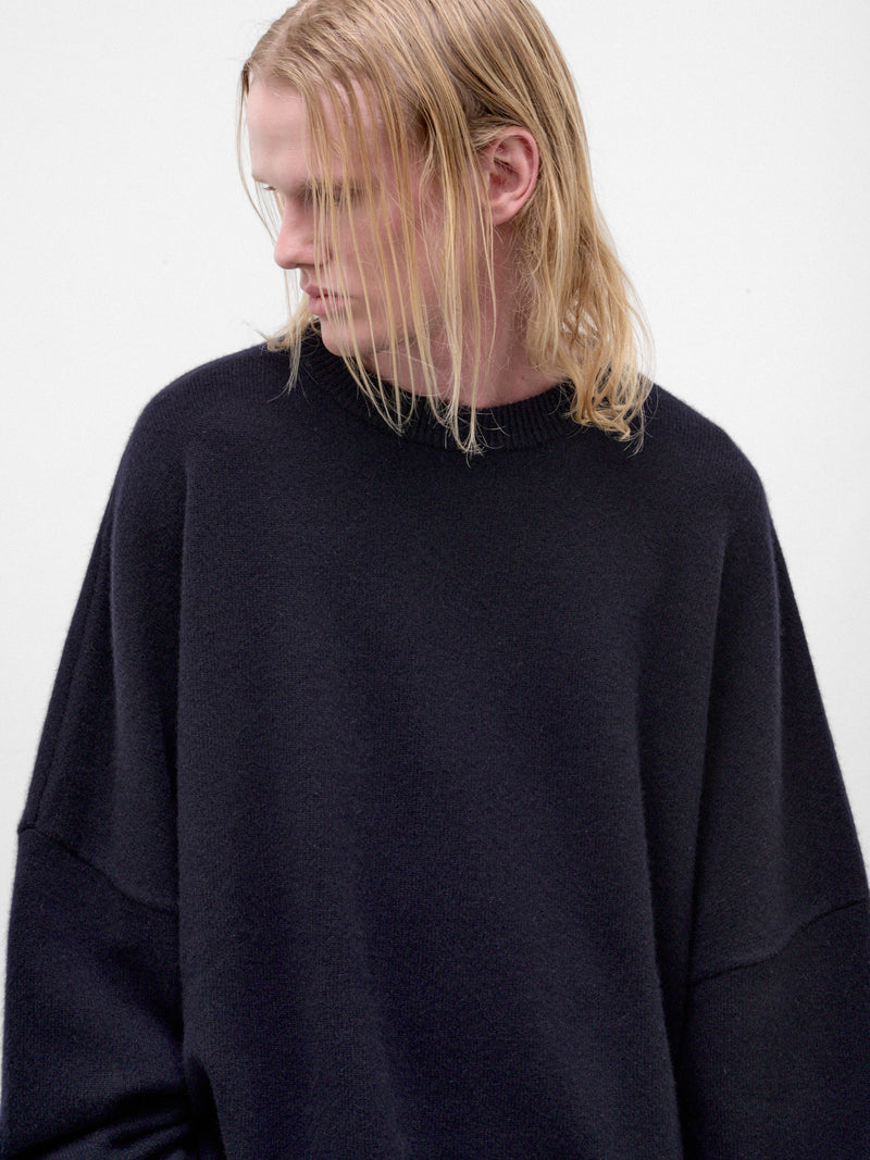 Navy Cashmere Mina Oversized Sweater (458-MINA-NAVY)