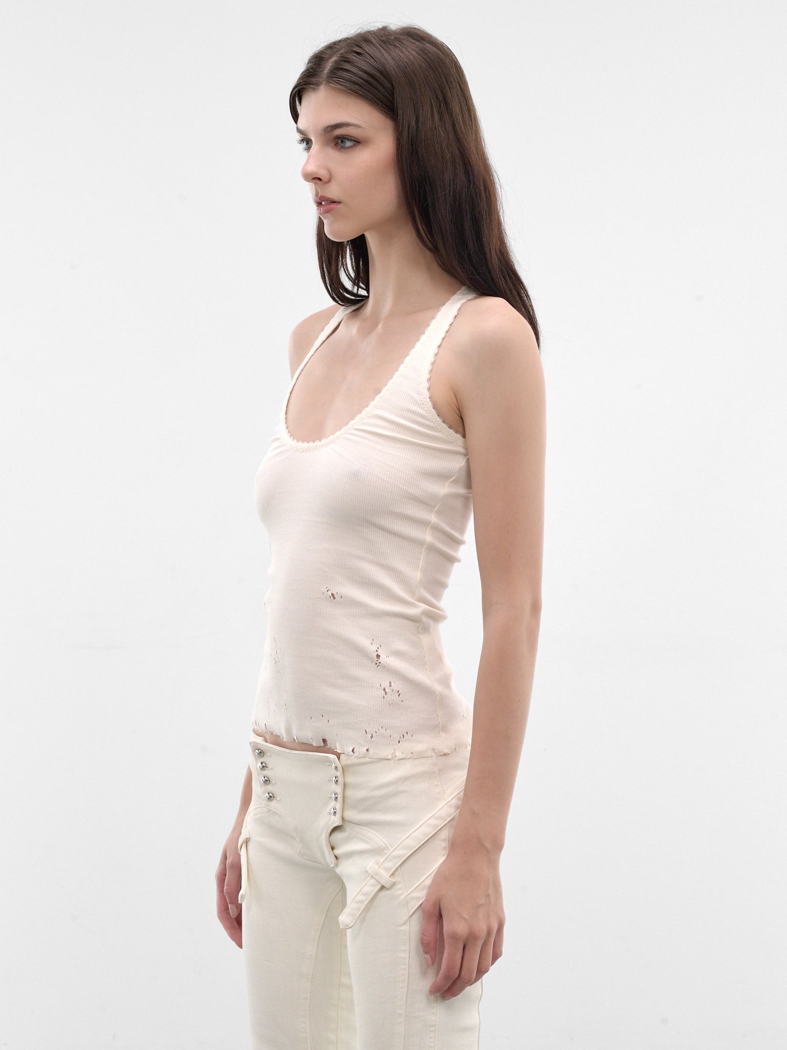 White Distressed Tank Top (47-DISTRESSED-TANK-TOP-WHITE)