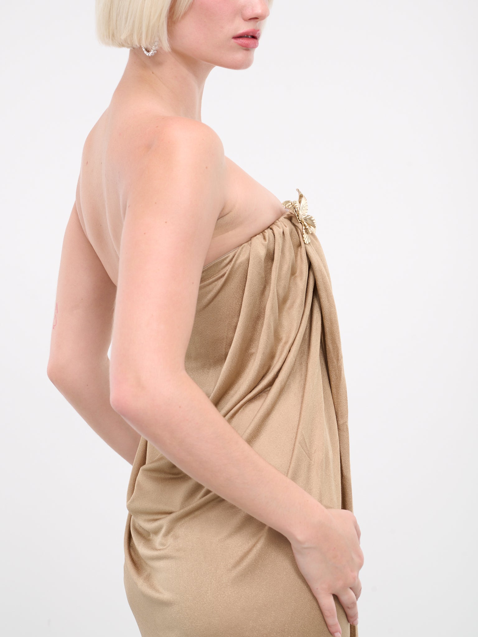 Wrap Maxi Dress (4A092A-N0824-ALMOND)