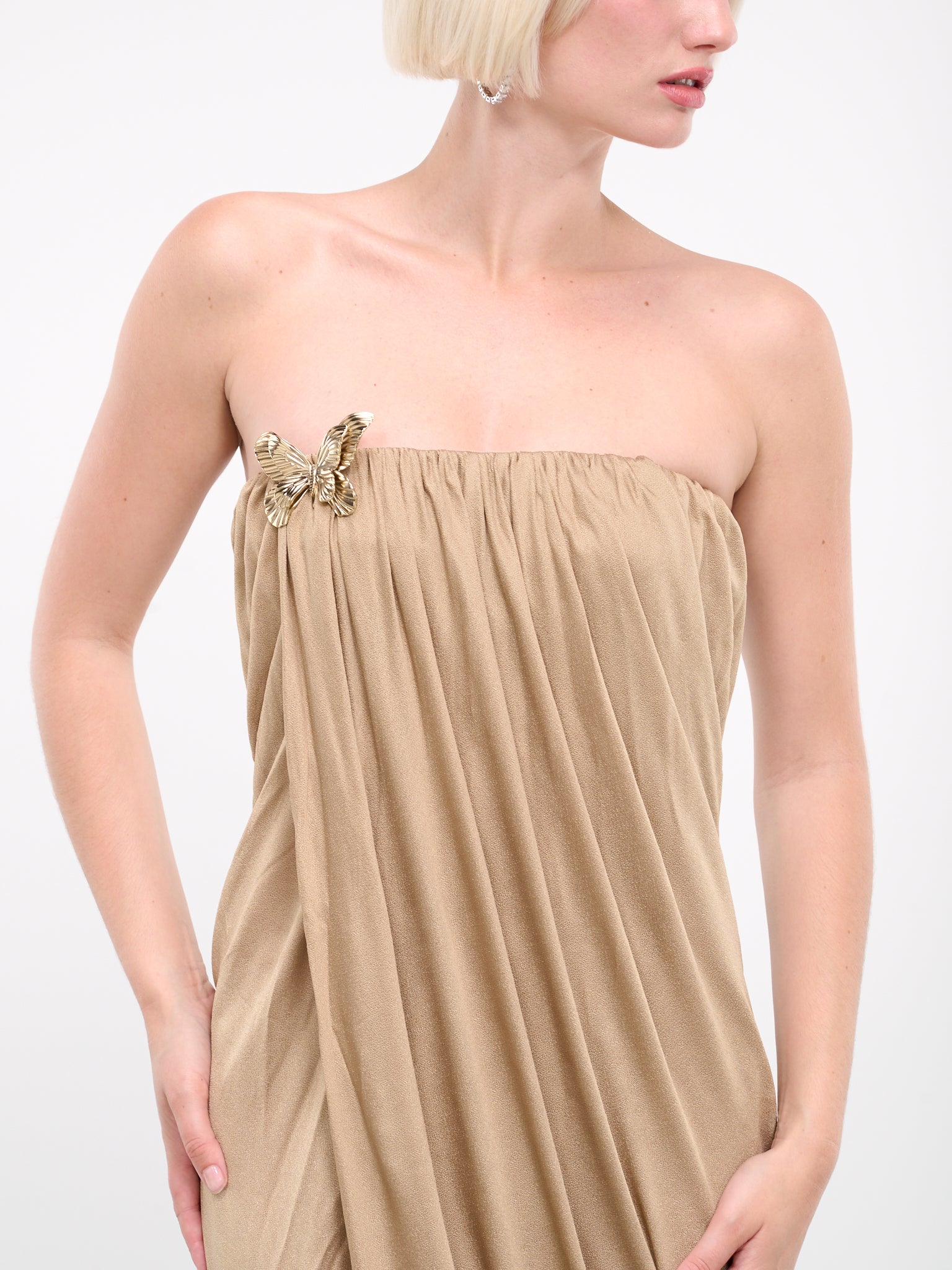 Wrap Maxi Dress (4A092A-N0824-ALMOND)