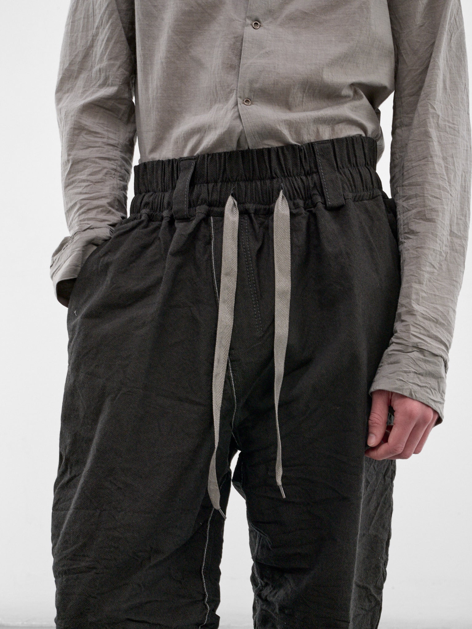 Olive DNA Paper Twill Trousers (4922-OLIVE-BLACK)