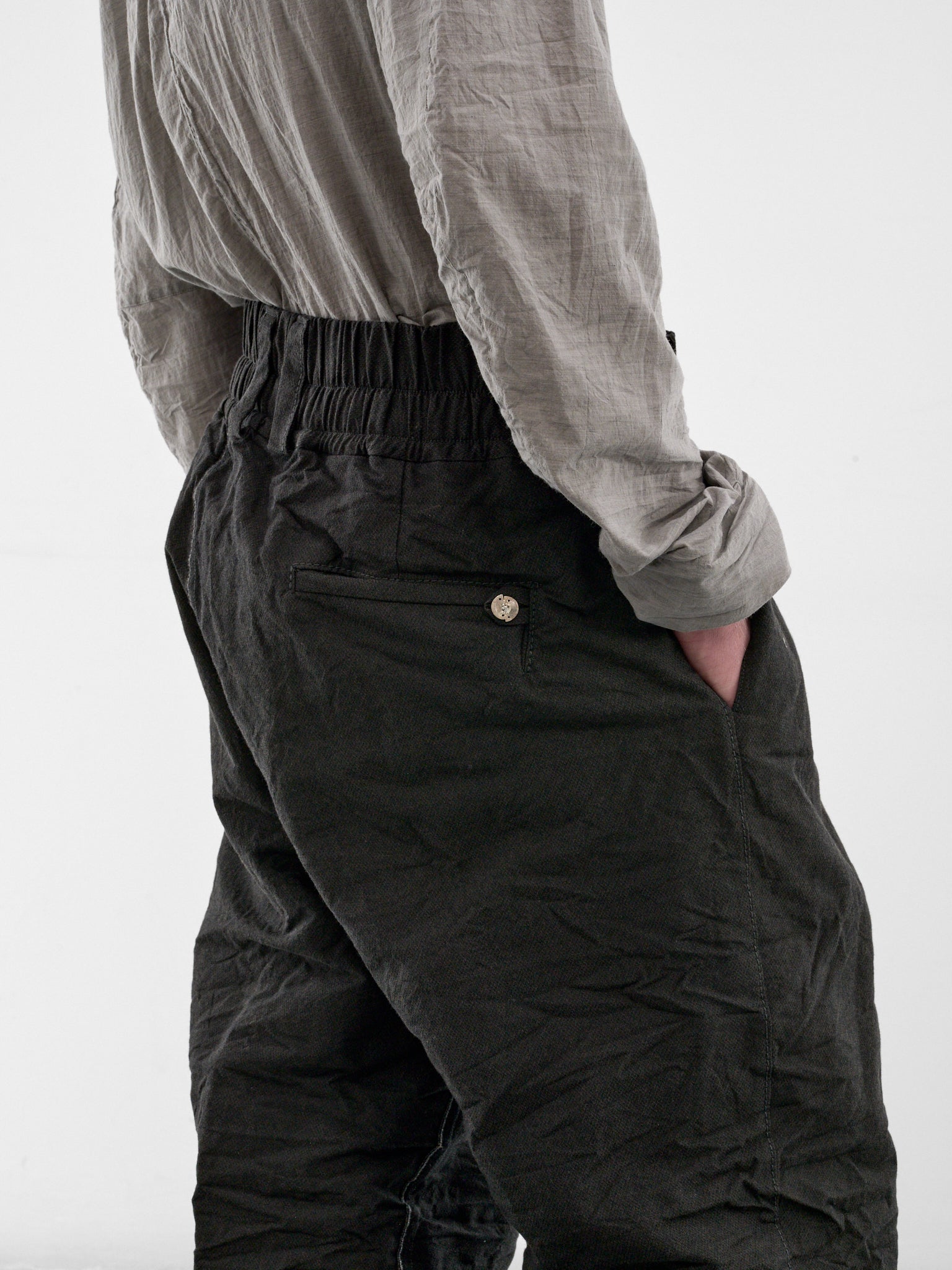 Olive DNA Paper Twill Trousers (4922-OLIVE-BLACK)