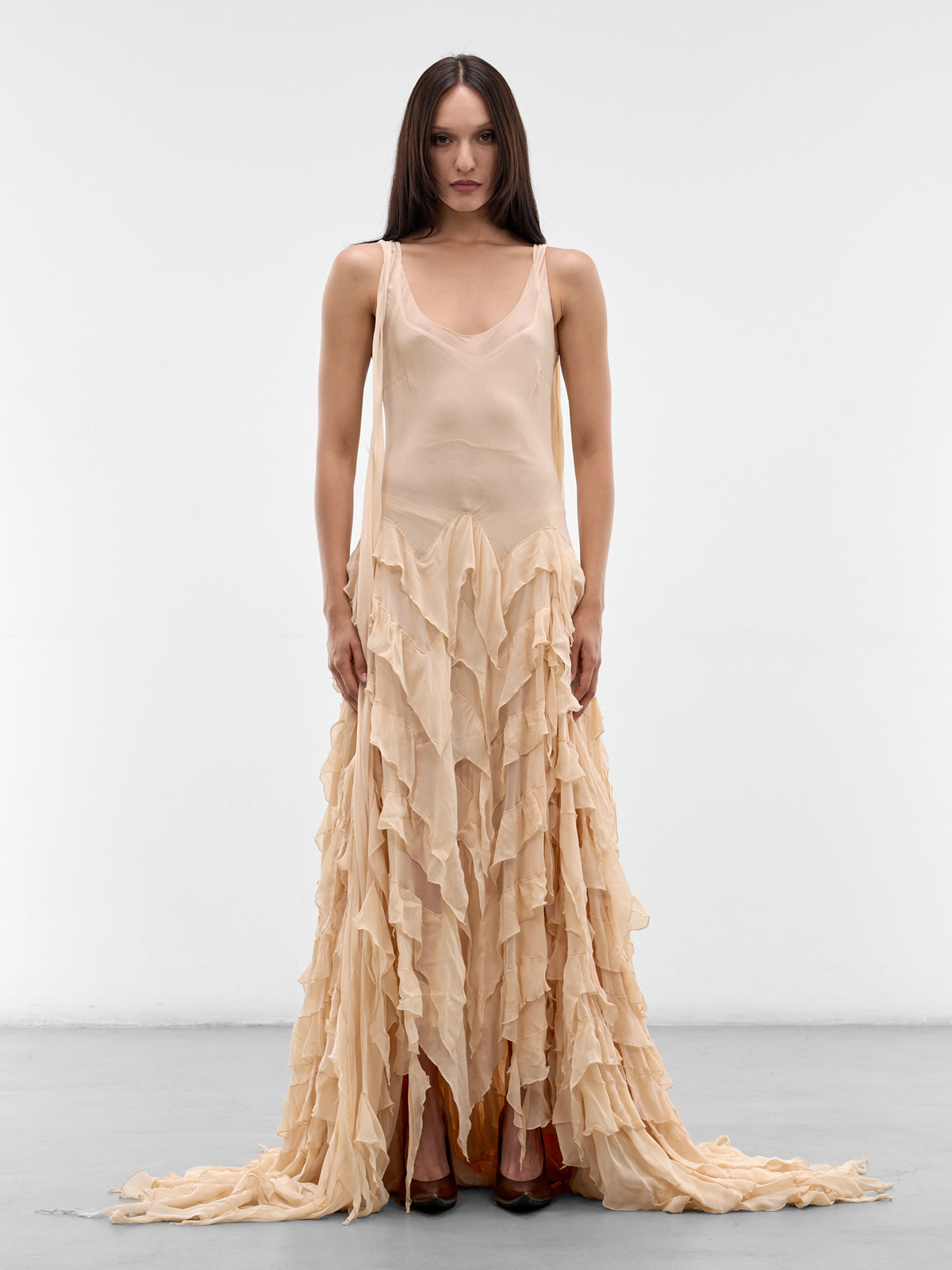 BLUMARINE Ruffle Gown | H.Lorenzo - front