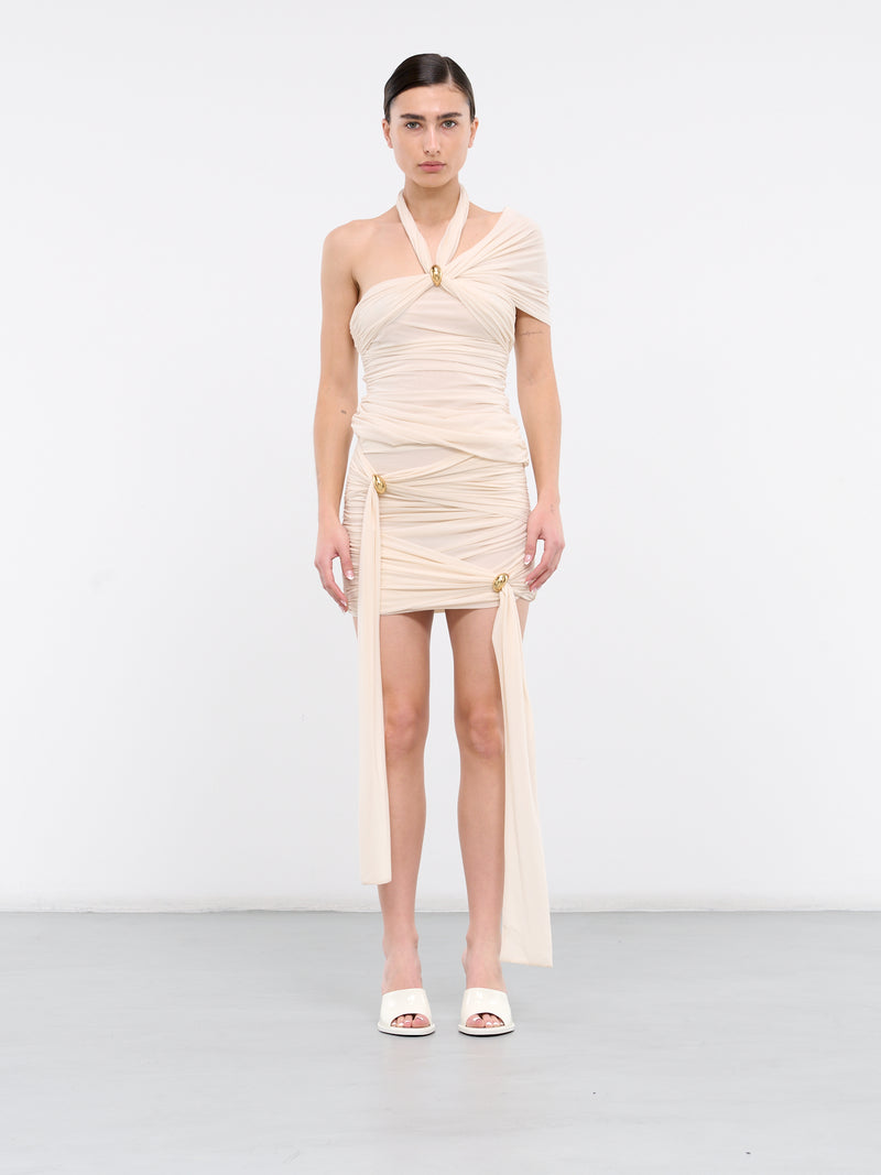 Draped Mini Skirt (4G028A-N0832-CREAM)