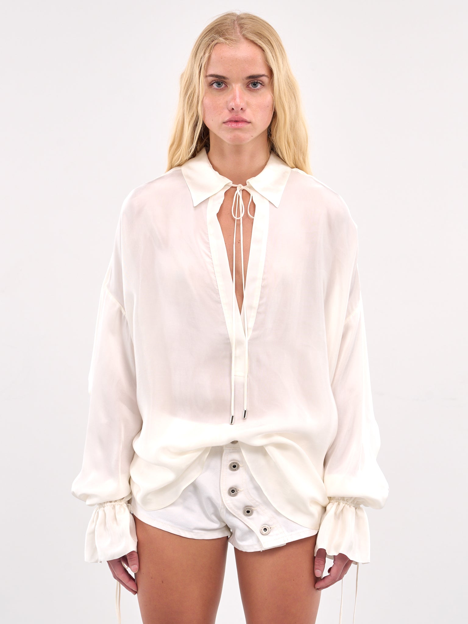 Draped Blouse (4C136A-N0108-BUTTER)