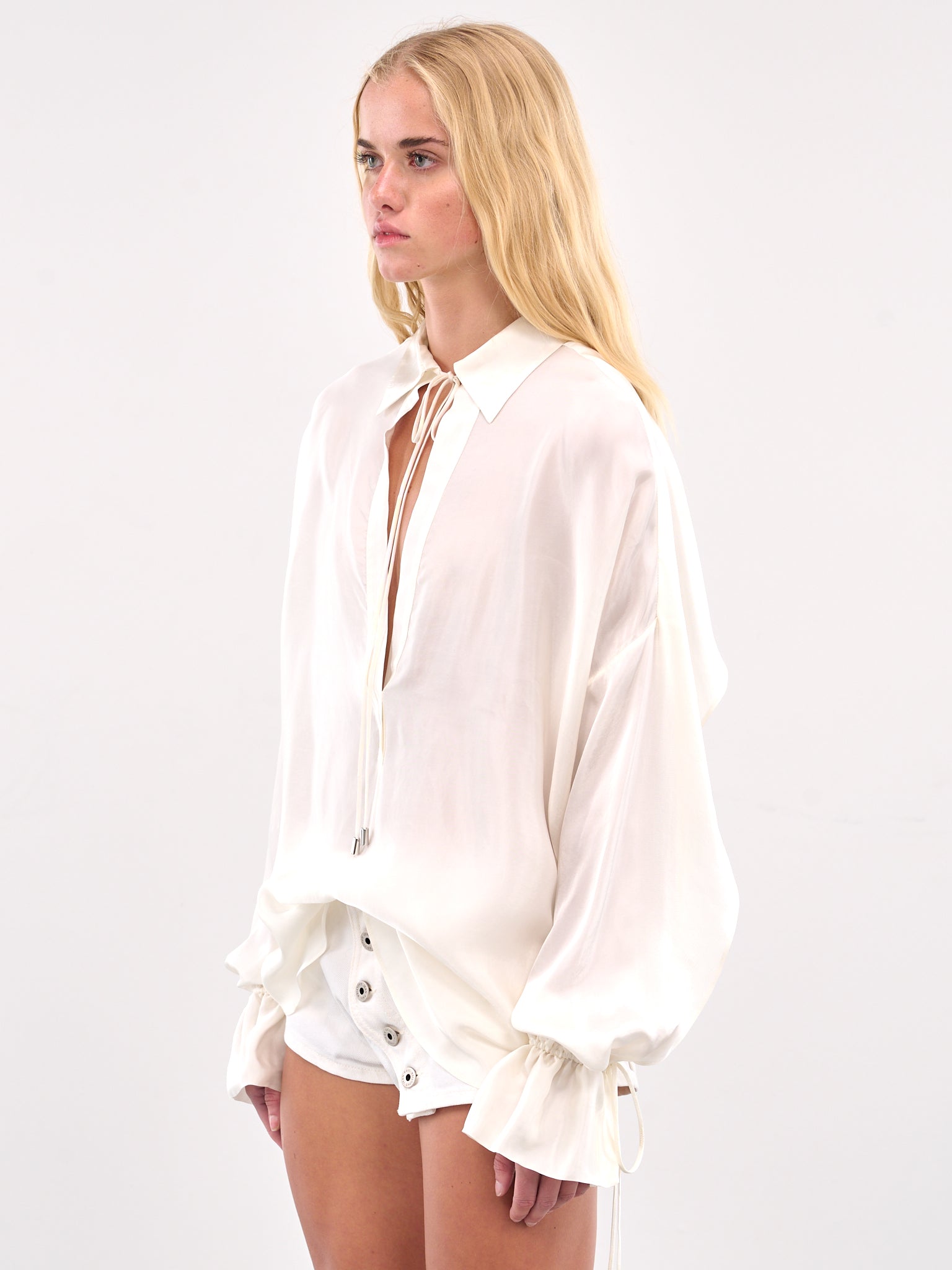 Draped Blouse (4C136A-N0108-BUTTER)