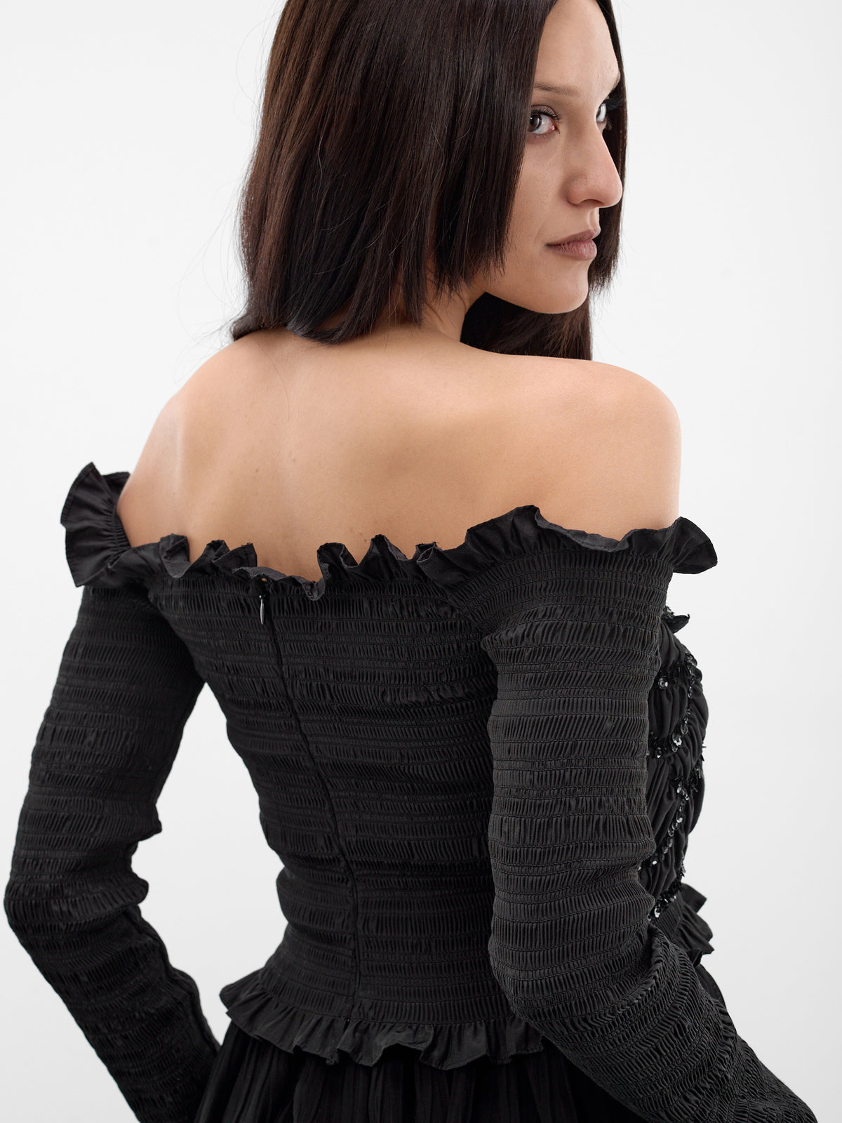 BLUMARINE Embroidered Taffeta Top | H.Lorenzo - detail 2