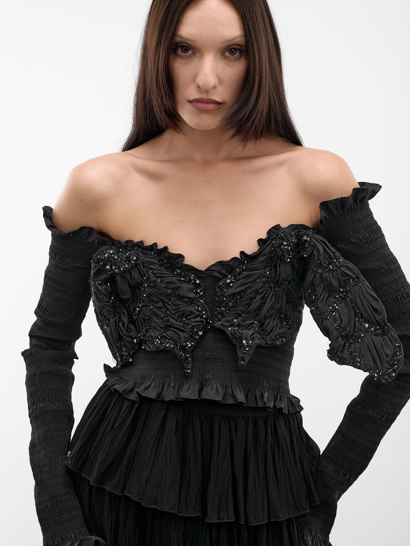 BLUMARINE Embroidered Taffeta Top | H.Lorenzo - detail 1