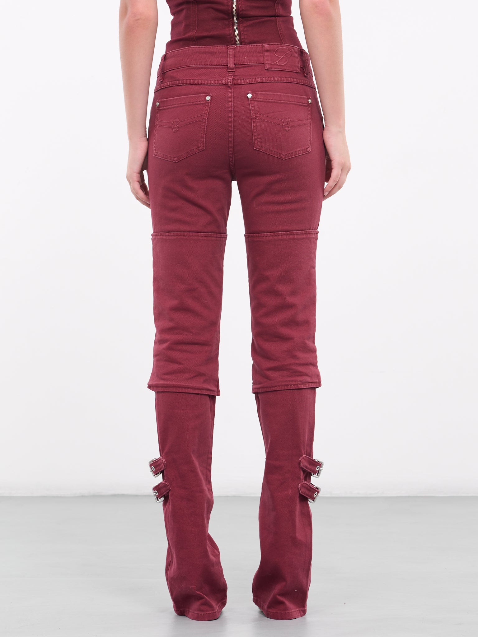 Boyfriend Buckle Jeans (4J031A-N0745-PORT-ROYALE)