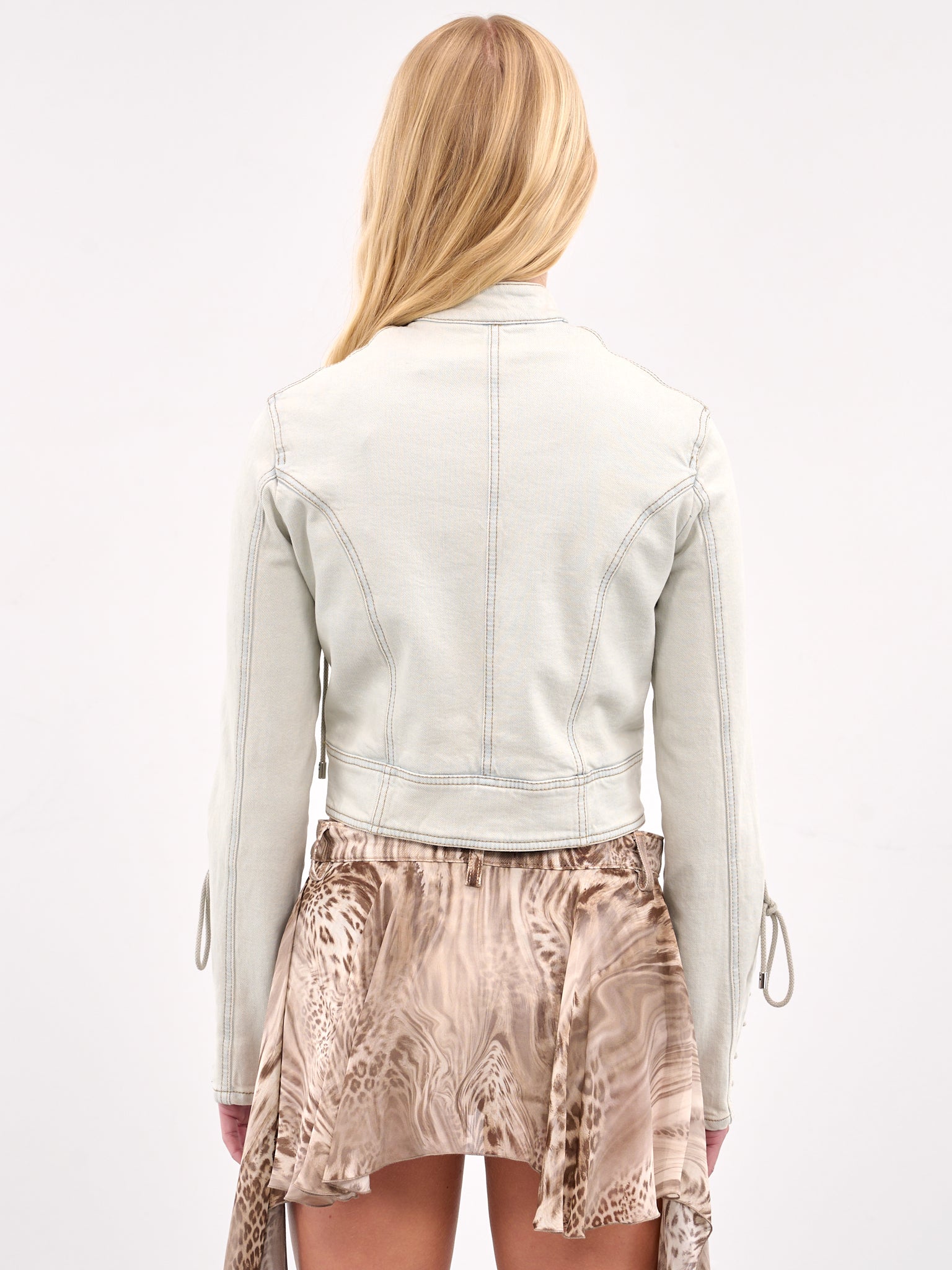 Lace-Up Zip Jacket (4J100A-N0911-STERLING-BLUE)