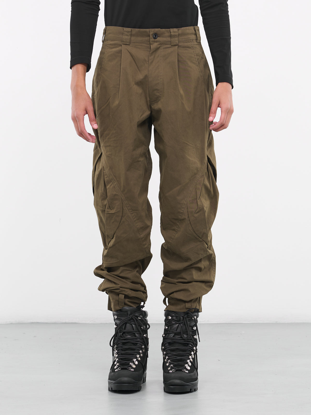 Pleated Cargo Pants ((PT4KH-KHAKI)