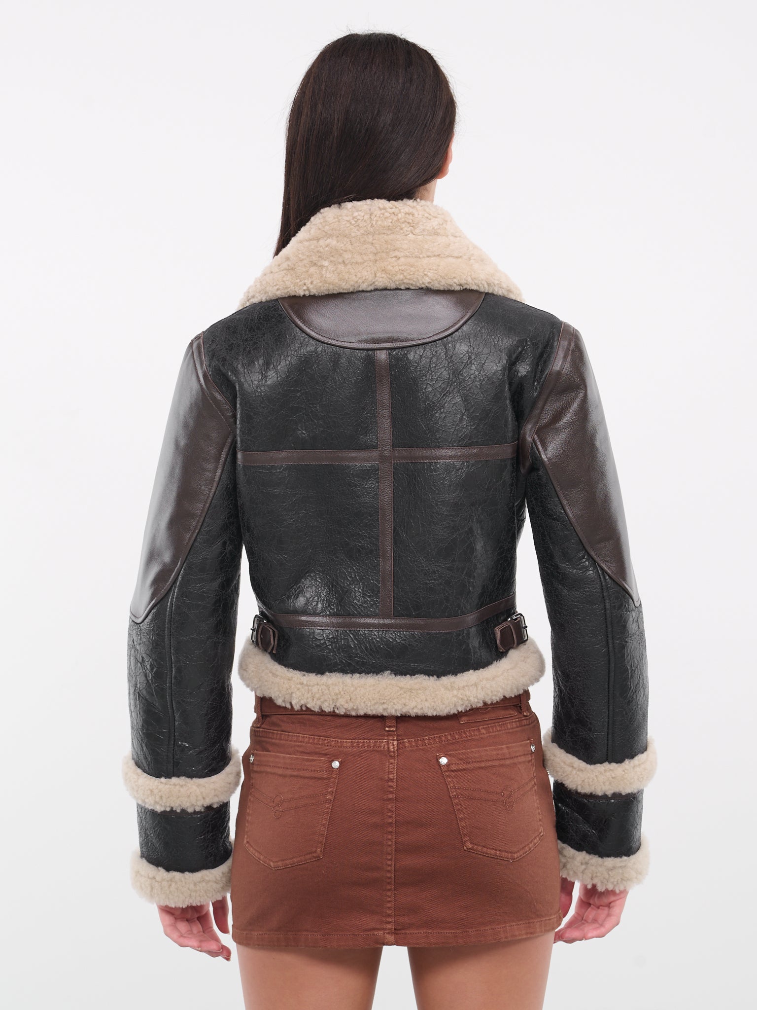 Shearling Buckle Jacket (4L015A-P9905-NERO-TESTA)