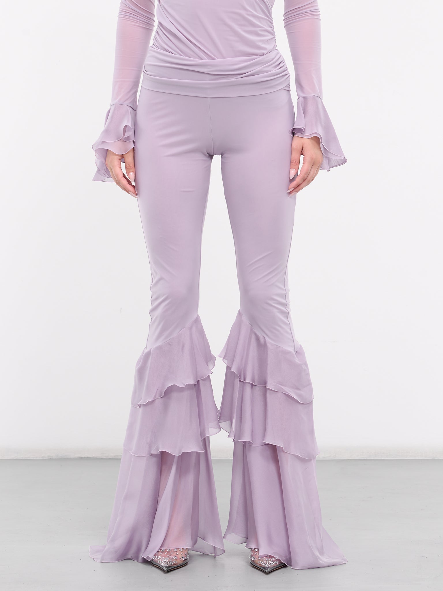 Chiffon Ruffle Pants (4P039A-N0710-LAVENDER)