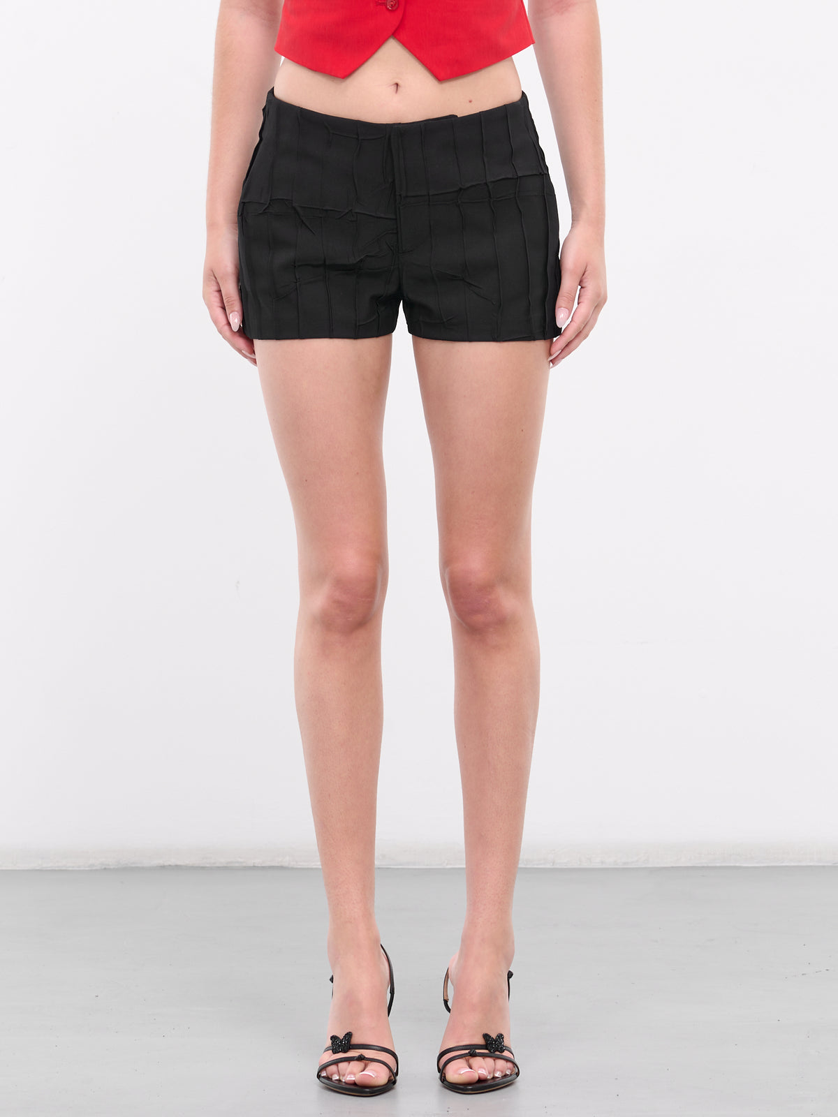 Plisse Shorts (4P042A-N0990-BLACK)
