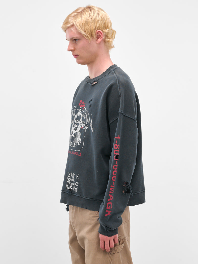 Black 'Cast-A-Spell' Graphic Crewneck (4U0011Q3009VBK-BLACK)