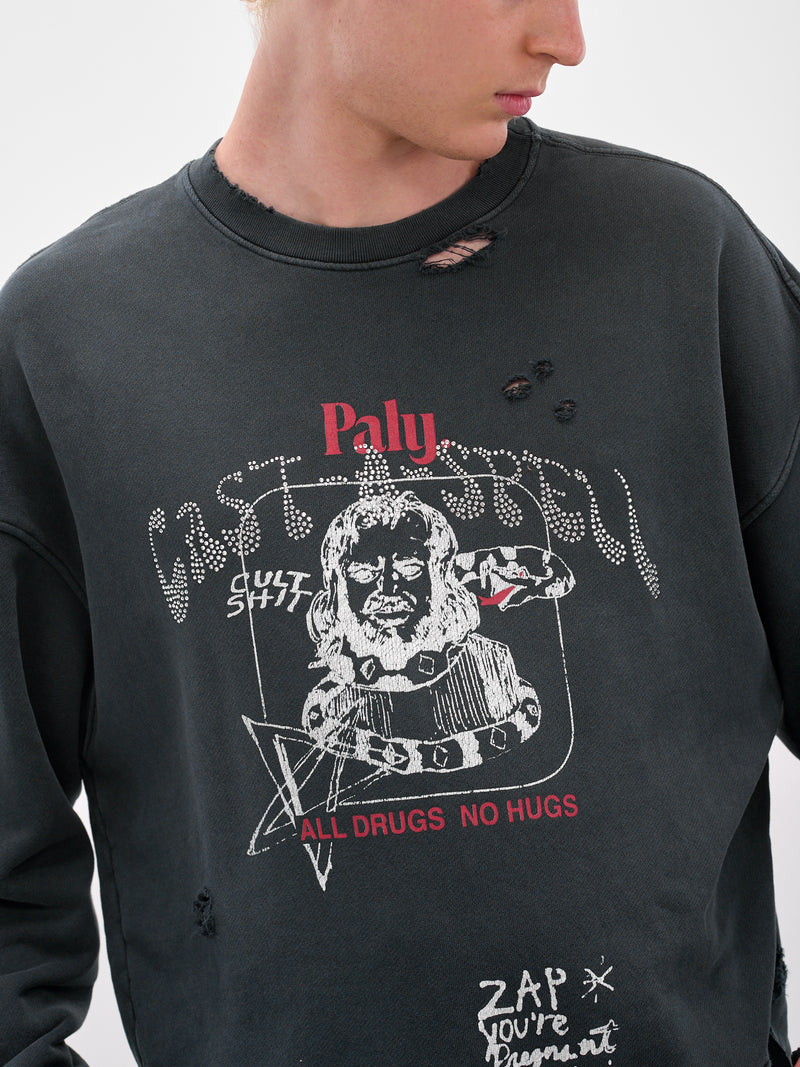 Black 'Cast-A-Spell' Graphic Crewneck (4U0011Q3009VBK-BLACK)