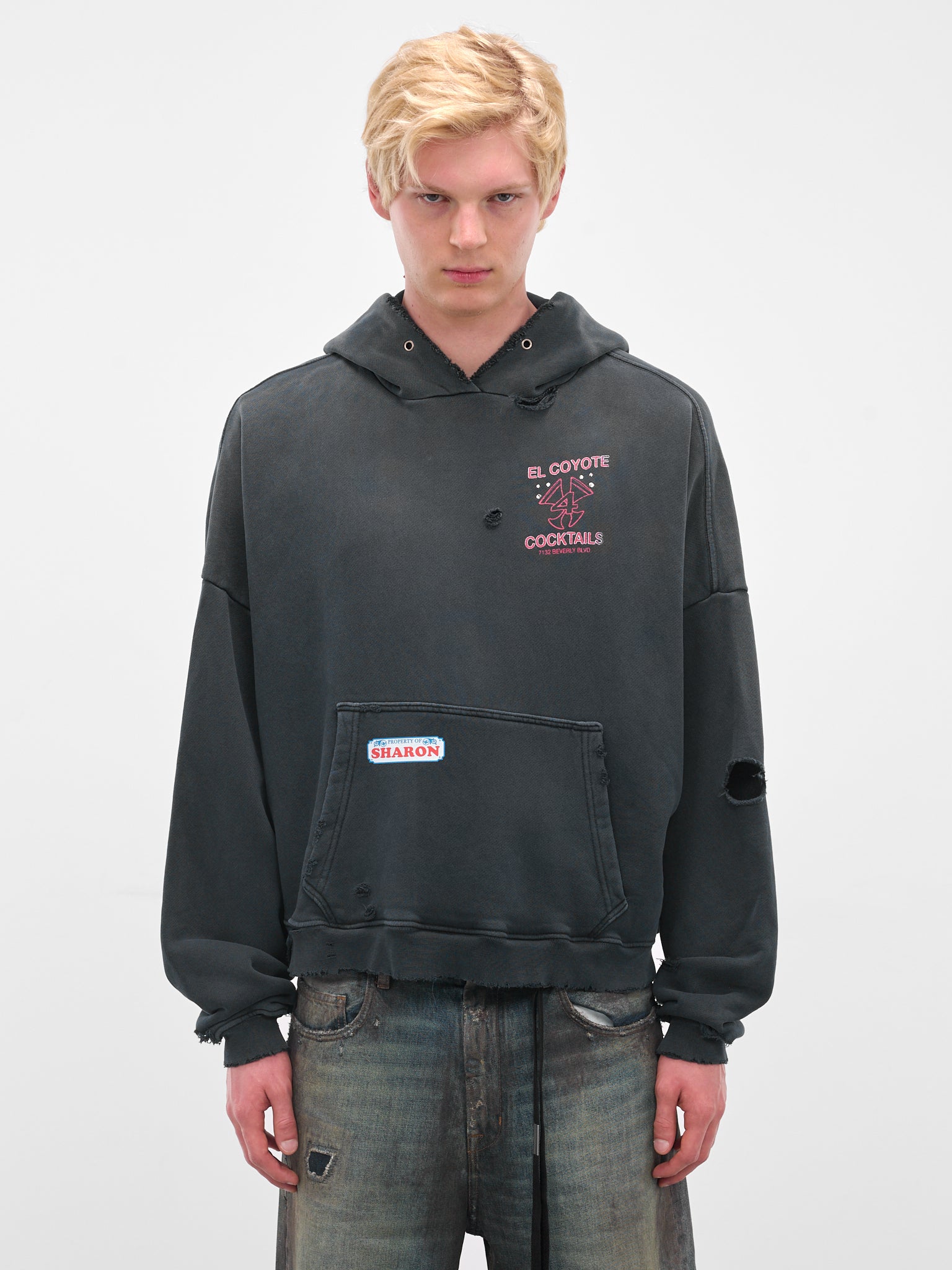 Black 'Valley Of Dolls' Graphic Hoodie (4U001Q3009VBK-BLACK)