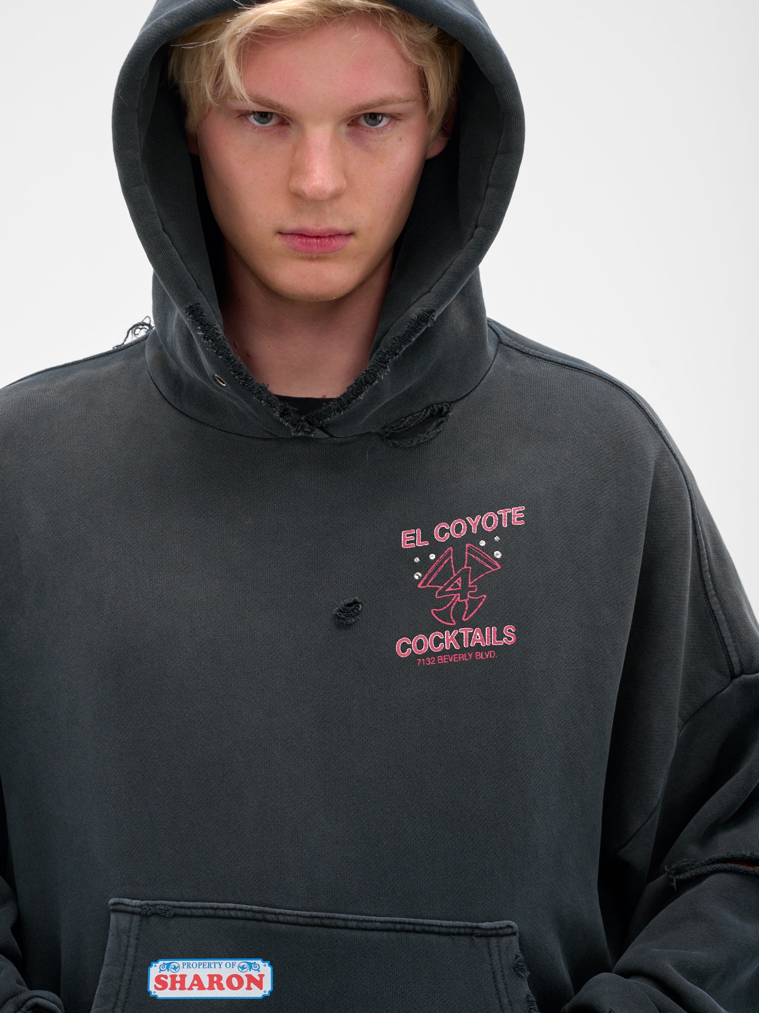 Black 'Valley Of Dolls' Graphic Hoodie (4U001Q3009VBK-BLACK)