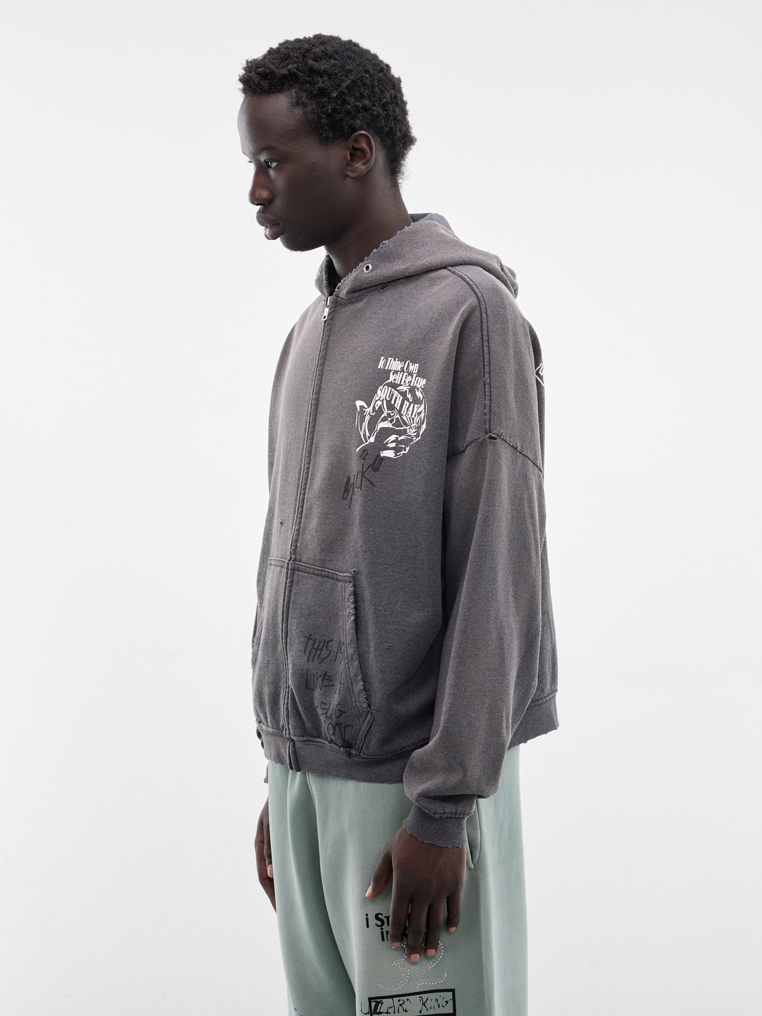 Carrying The Message Zip Hoodie (4U003Q1010-BLACK)