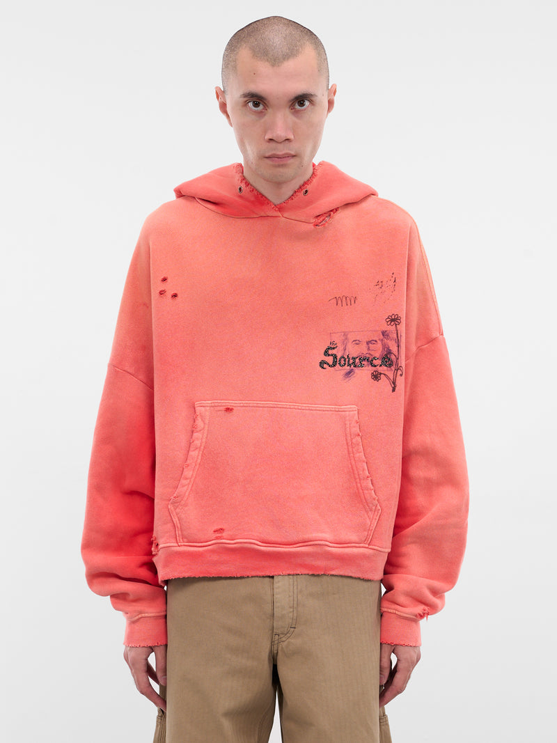 Orange Source Family Graphic Hoodie (4U003Q3009-ORANGE)