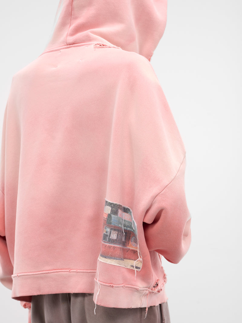 Pink Oki Dog Graphic Hoodie (4U005Q3009-PINK)